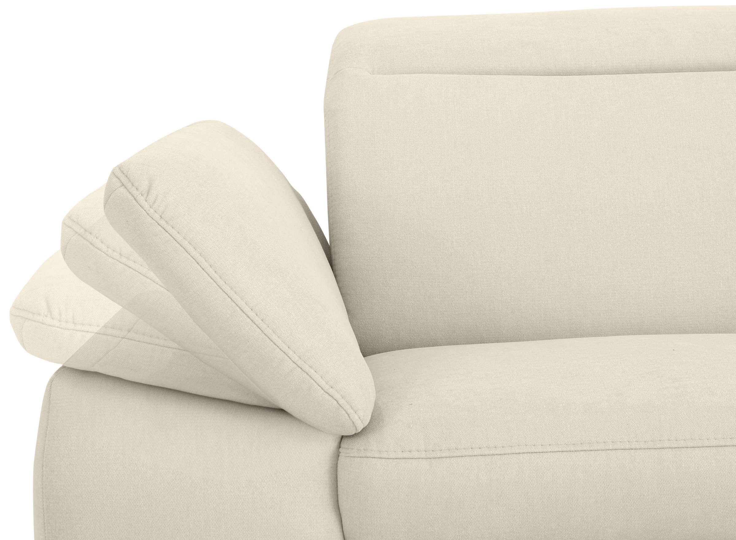 Home affaire Ecksofa »Mauritius L-Form«, mit Kopfteil- und Armlehnverstellung, mit Bettfunktion und Bettkasten