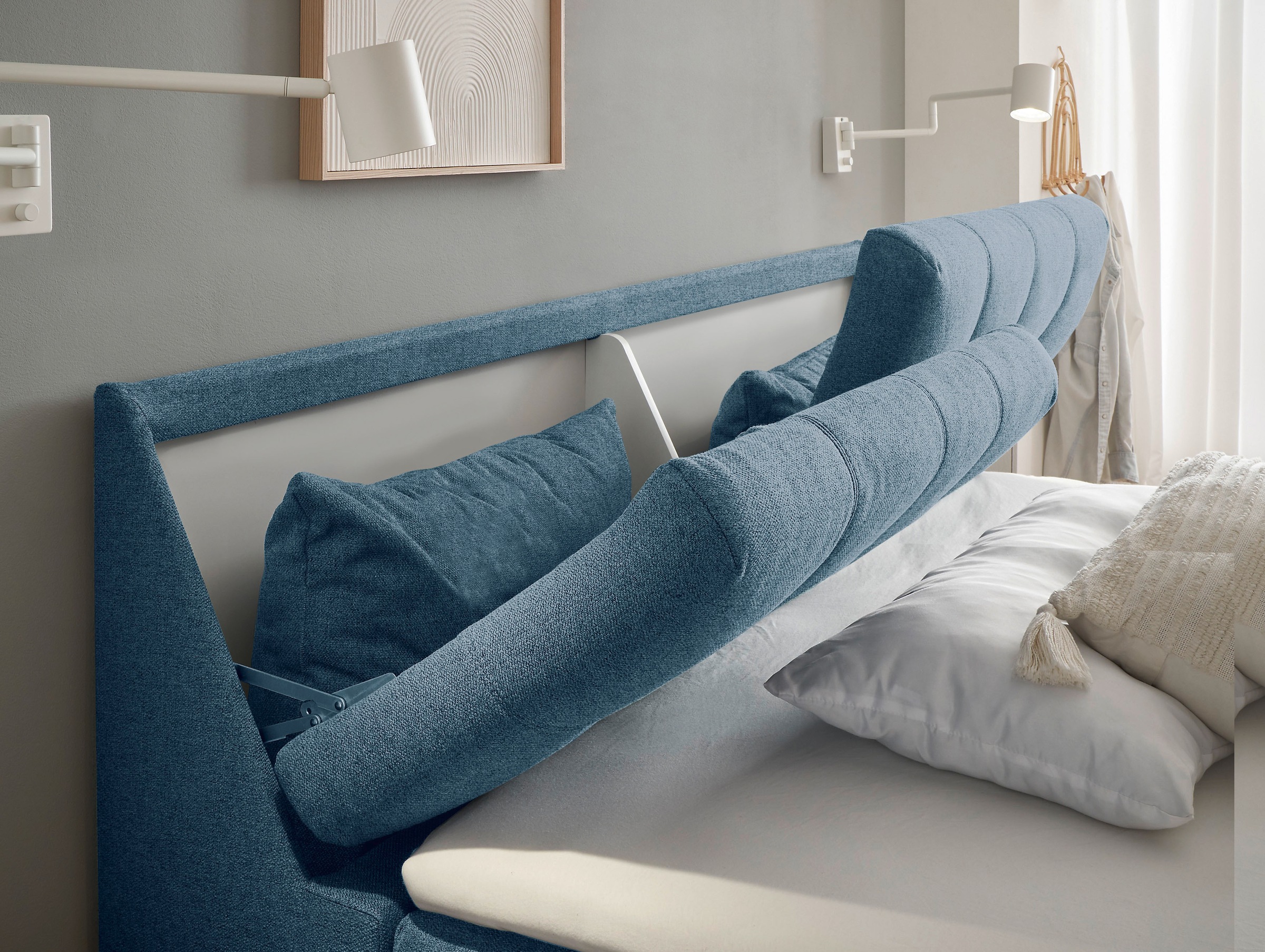 ED EXCITING DESIGN Boxbett »Atlantis« mit Bettkasten und Stauraum im Kopfteil