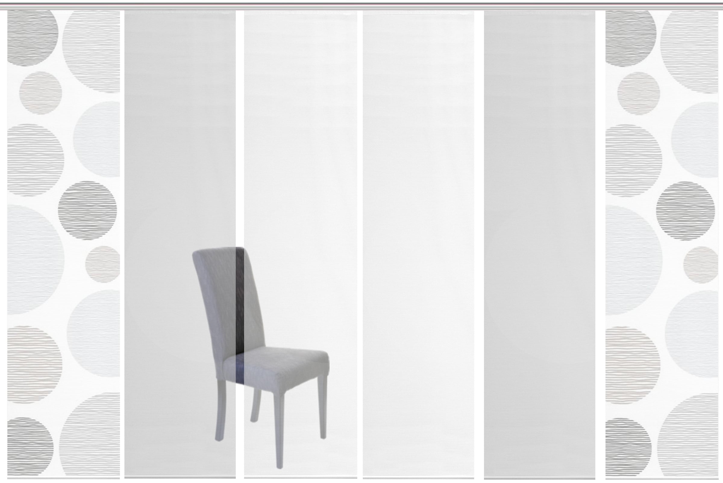 Vision S Schiebegardine »6ER SET BORDEN«, (6 St.), HxB: 260x60, Schiebevorhang 6er Set Digitaldruck
