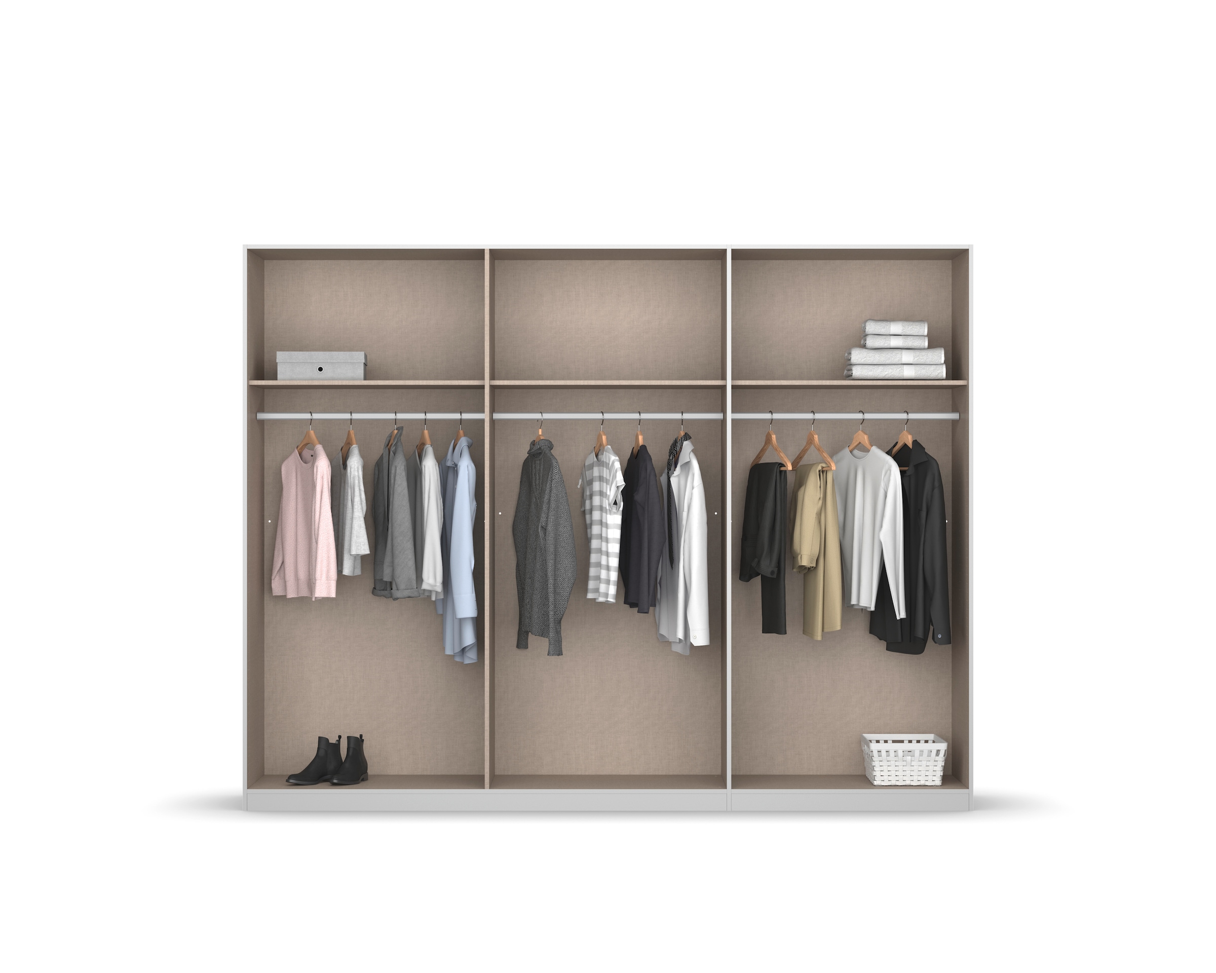 rauch Drehtürenschrank »Kleiderschrank Schrank Garderobe Schlafzimmerschrank ACERO«, Mitteltüren mit Spiegel in moderner Loft-Optik MADE IN GERMANY