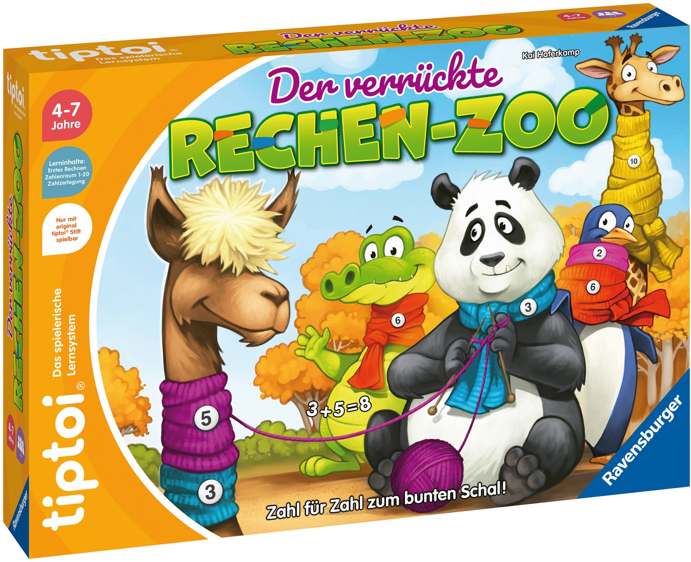 Ravensburger Spiel »tiptoi® Der verrückte Rechen-Zoo«, Made in Europe, FSC® - schützt Wald - weltweit