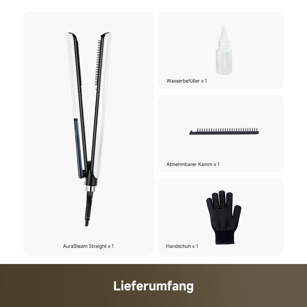 Dreame Glätteisen »AuraSteam Straight« Dampffunktion, Temperaturregelung, 35-mm-Platten