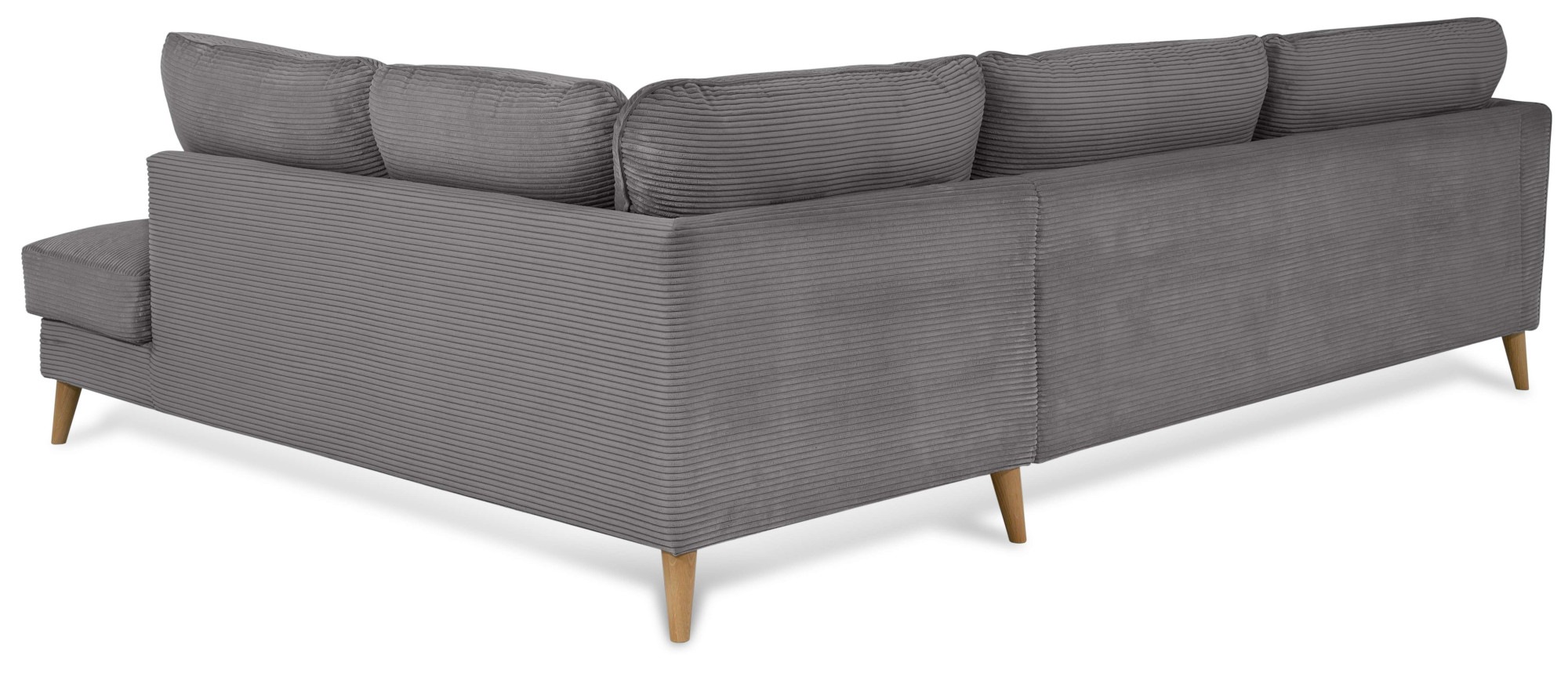 Home affaire Ecksofa »MARSEILLE 278/202 cm, L-Form, Ottom. rechts/links«, Massivholzbeine Eiche, Landhausstil, Wellenunterfederung