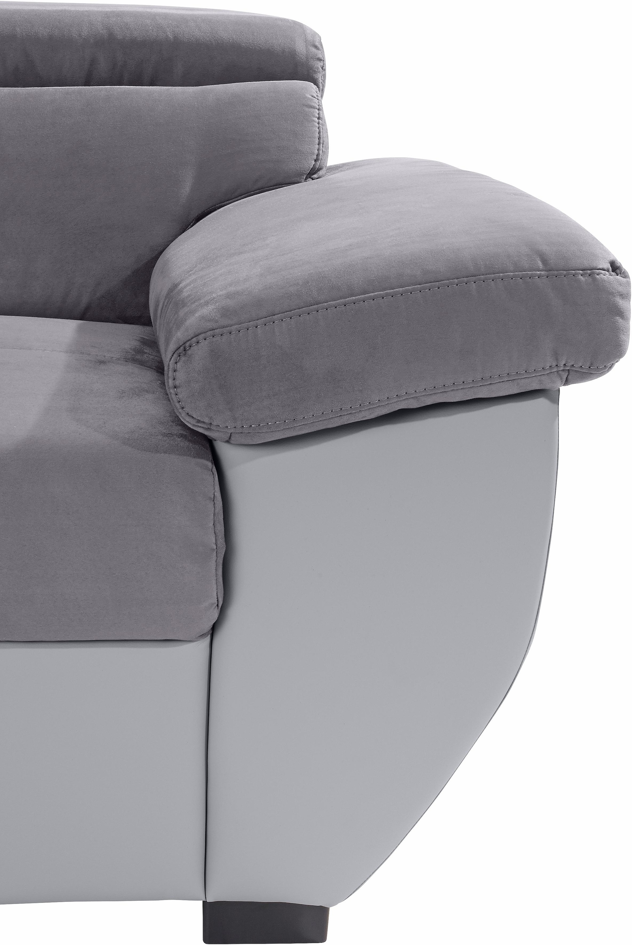 COTTA 2,5-Sitzer »Speedway«, Big-Sofa mit Kopfteilverstellung
