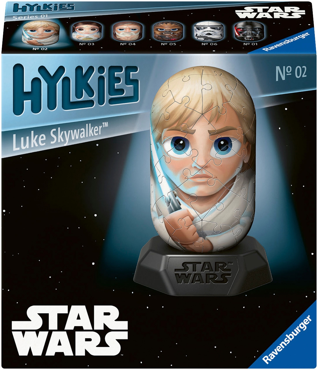Ravensburger 3D-Puzzle »Star Wars Hylkies Sammelfigur #02 Luke Skywalker«, Made in Europe