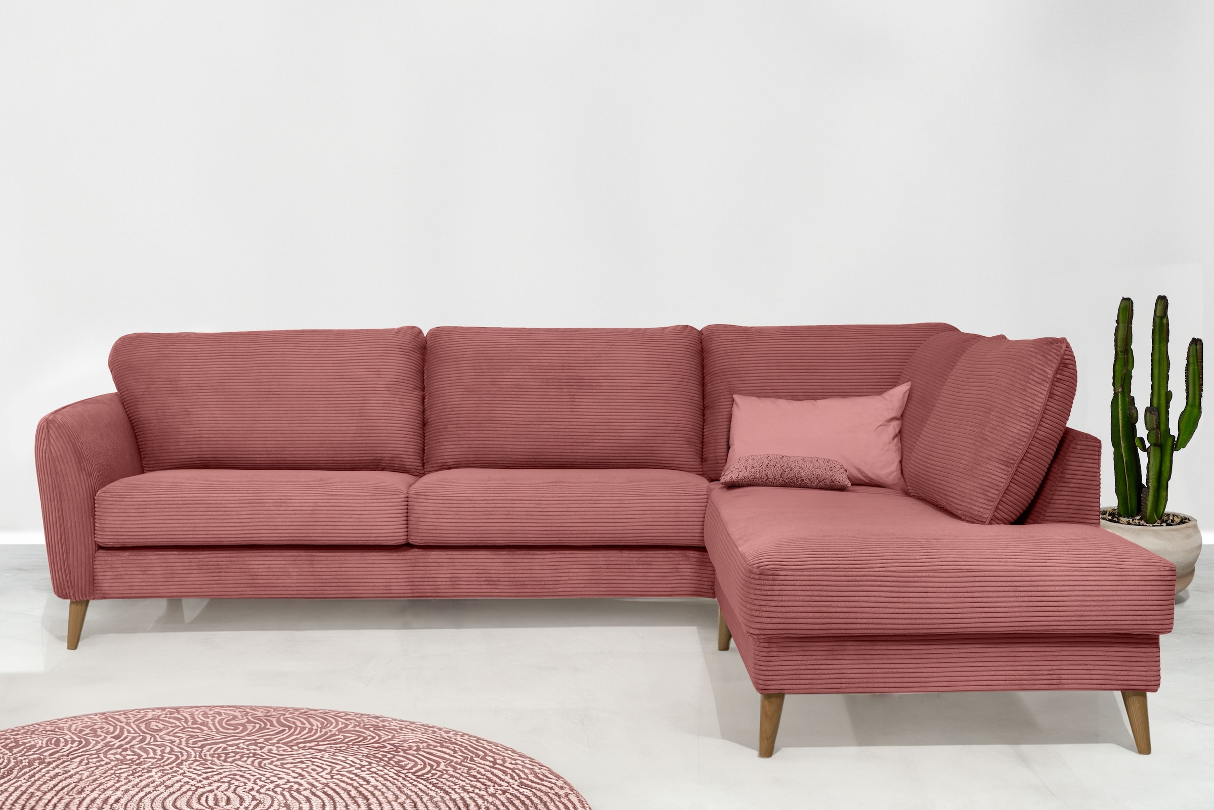 Home affaire Ecksofa "MARSEILLE 278/202 cm, L-Form, Ottom. rechts/links", m günstig online kaufen