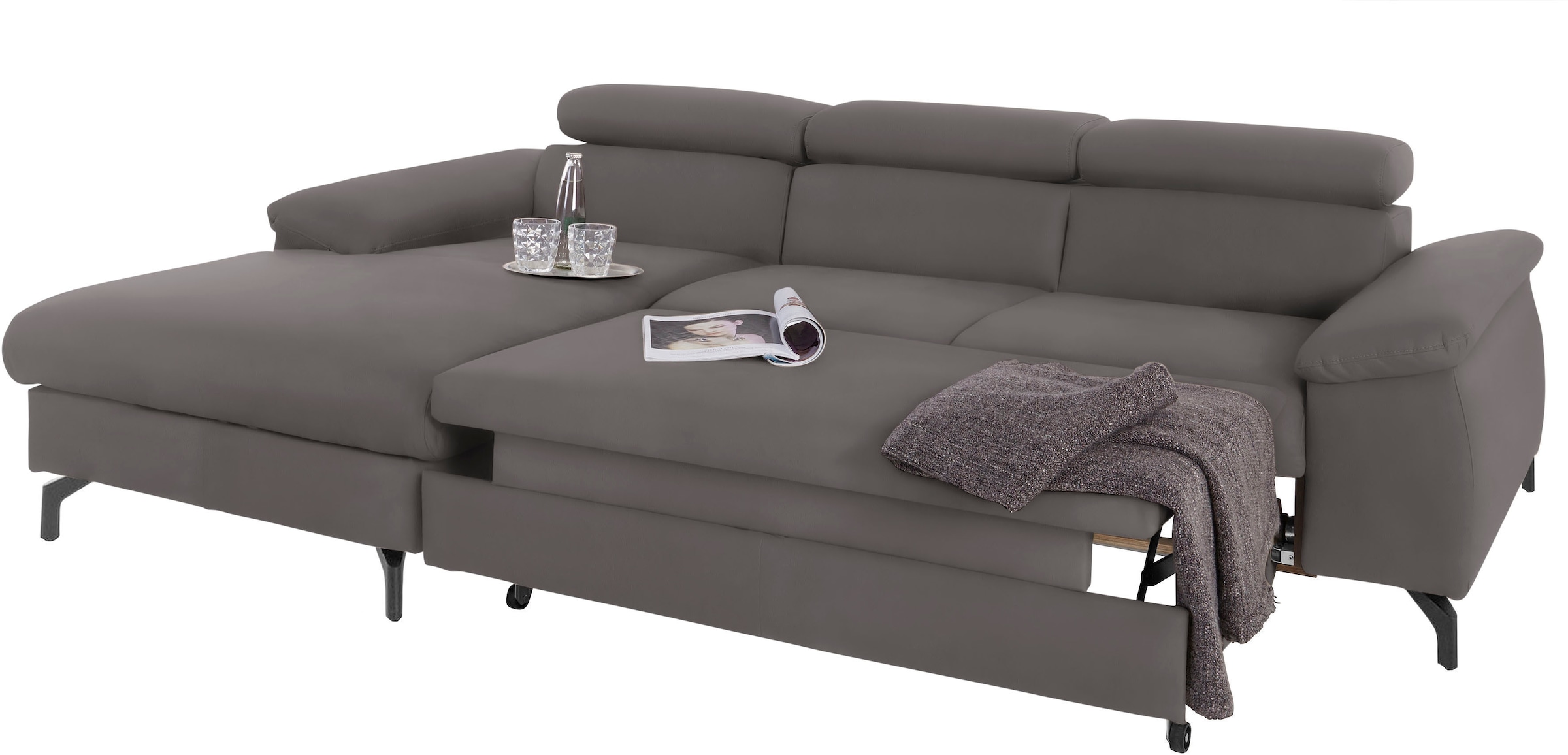 COTTA Ecksofa »Kitty L-Form«, inkl. Kopfteilverstellung, optional mit Bettfunktion u. Bettkasten
