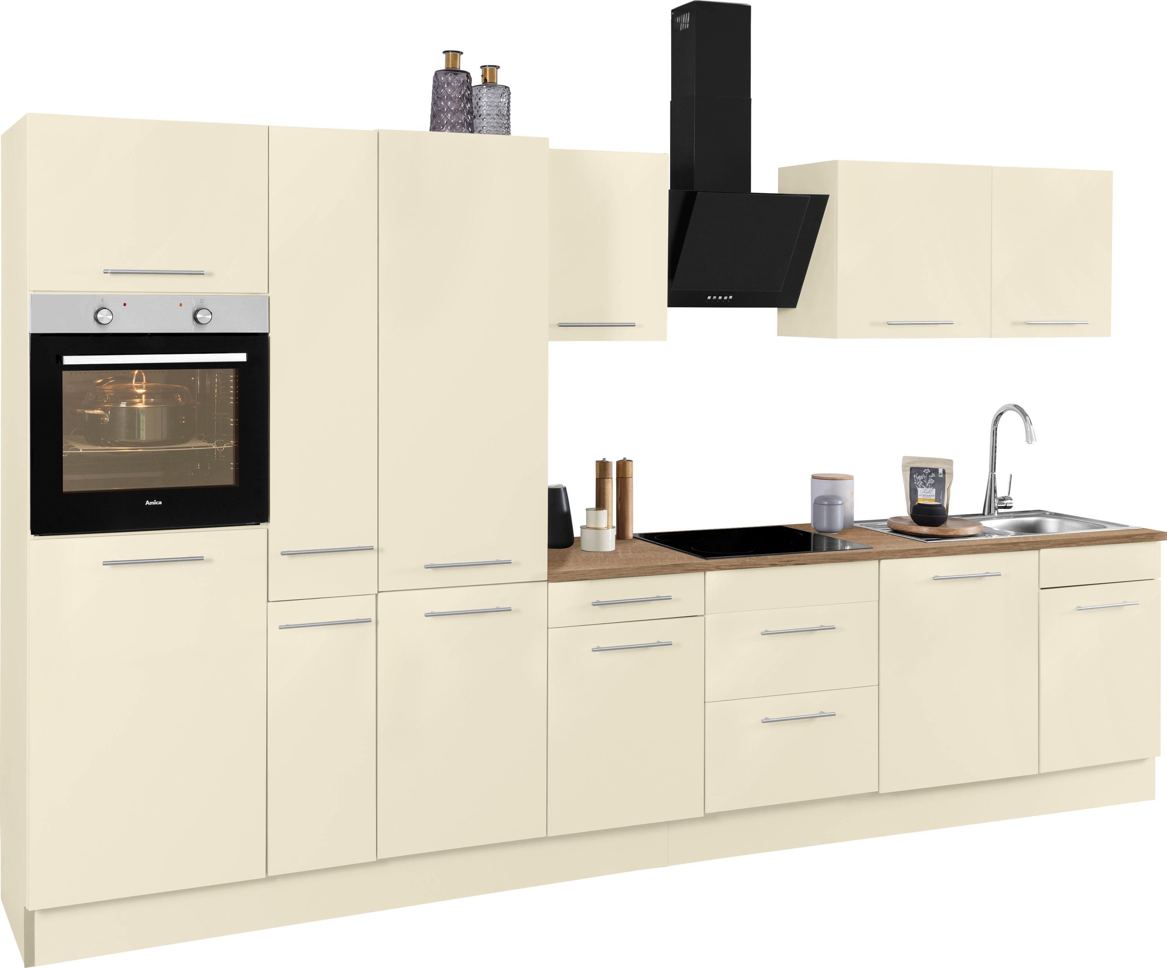 wiho Küchen Küchenzeile »Ela«, Breite 360 cm, Soft-Close-Funktion, höhenverstellbare Füße