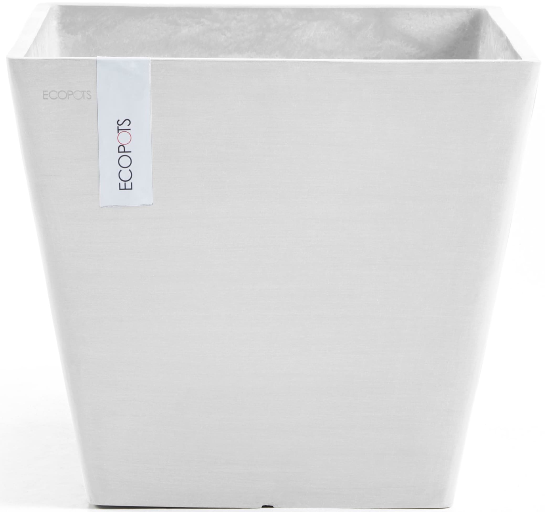 ECOPOTS Blumentopf »Rotterdam 30 Weiß«, für innen und außen: frostsicher, bruchsicher und lichtbeständig
