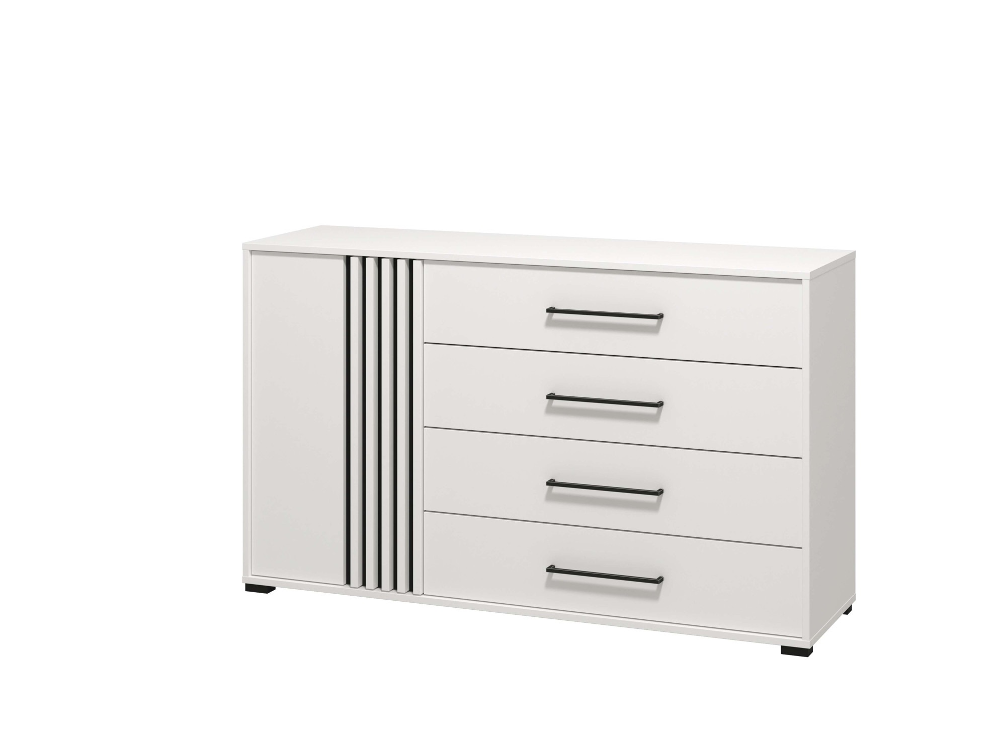 INOSIGN Kommode »Ascalon Sideboard, Breite 138 oder 93 cm, mit ABS Schutzkanten«, 3D Optik durch Lamellen/ Paneele, FSC-zertifizierter Holzwerkstoff
