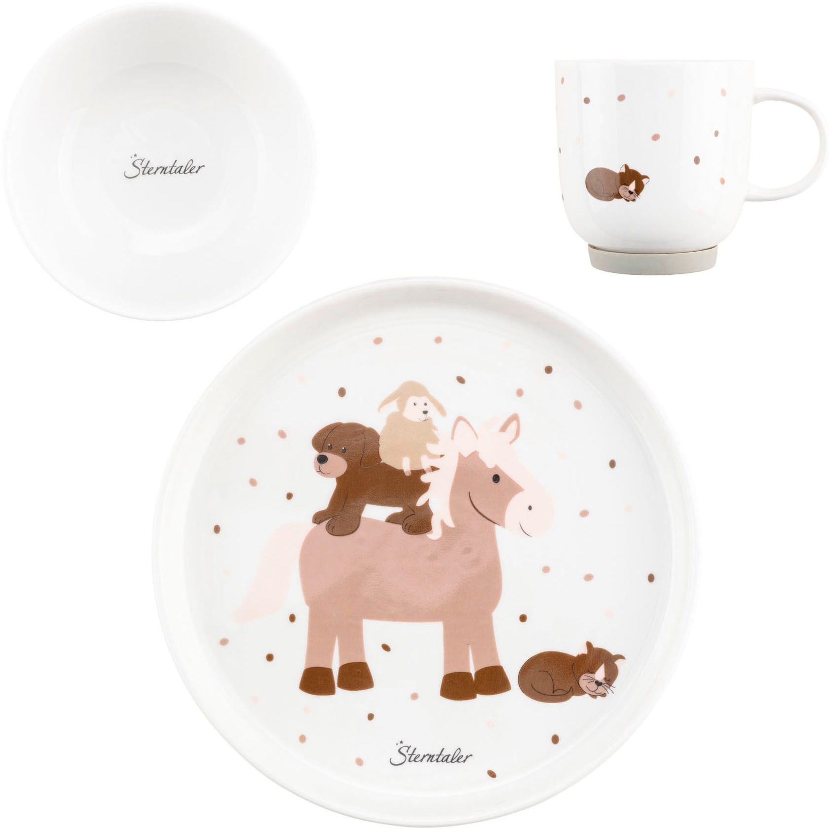 Sterntaler® Kindergeschirr-Set »Bauernhof«, (3 tlg.)