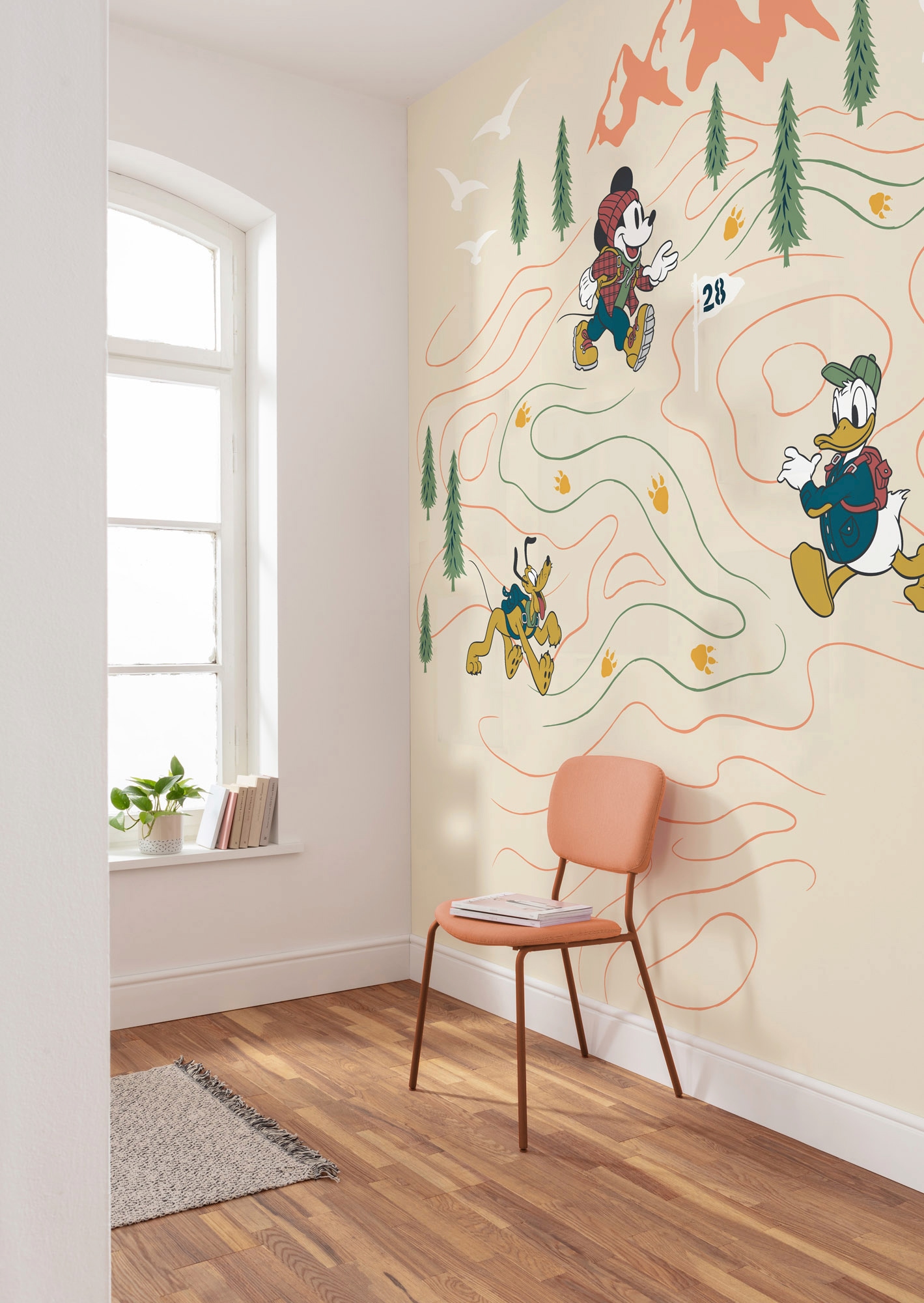 Komar Vliestapete »Digitaldruck Vlies - Mickey Meets the Mountain - Größe 300 x 280 cm«, bedruckt, Kinderzimmer