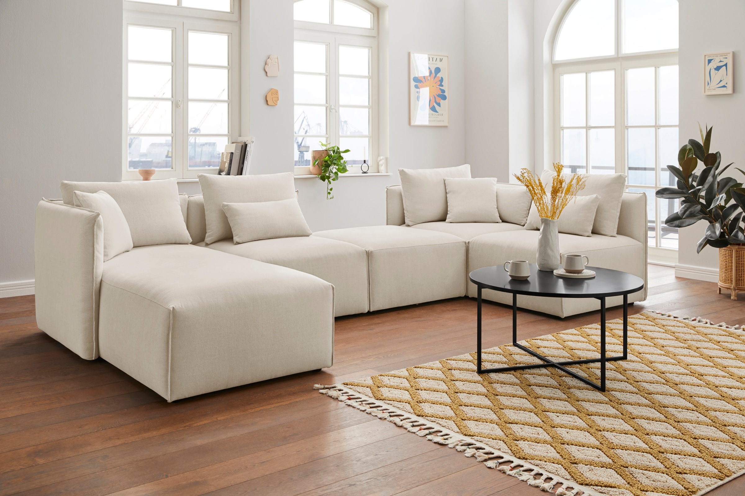andas Wohnlandschaft "Nöre U-Form" 5 Teile, in vielen Bezugsqualitäten und günstig online kaufen