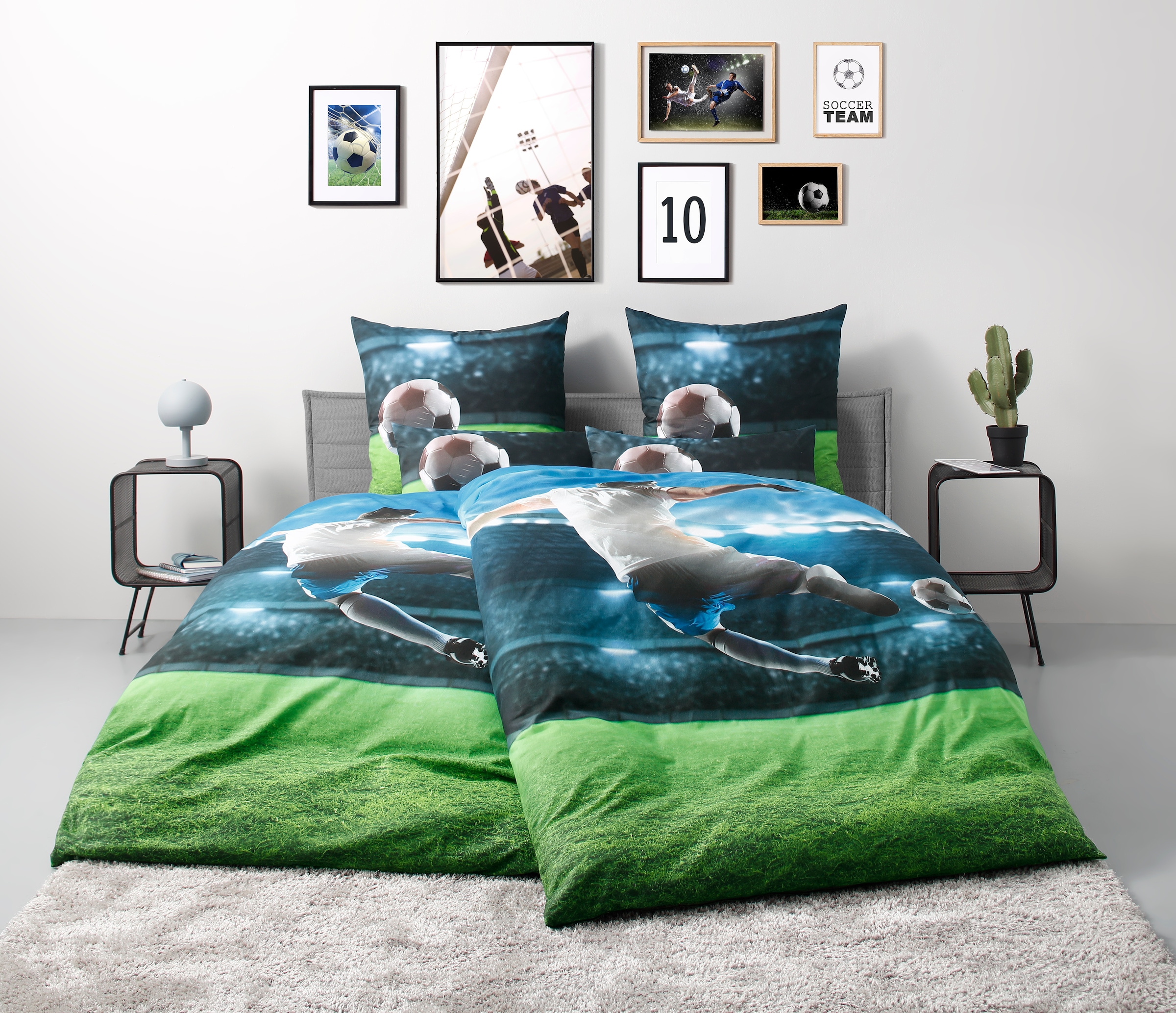 OTTO home Bettwäsche »Joonas« 2 Stk. tlg. American Football günstig online kaufen