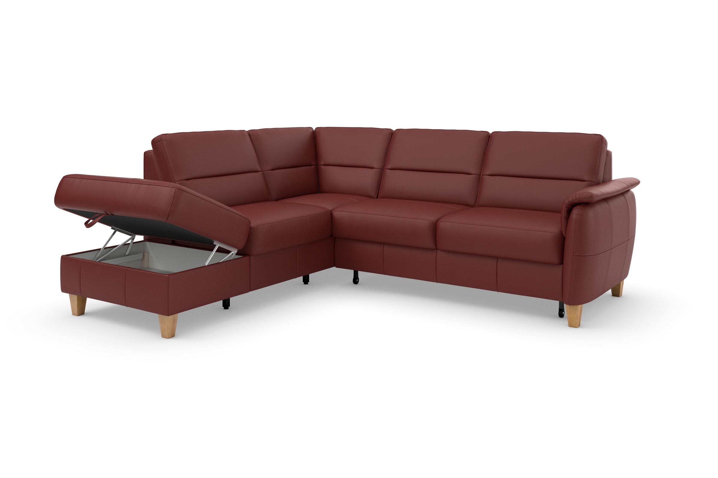 Home affaire Ecksofa »Palmera L-Form«, Federkern, wahlweise mit Bettfunktion und mit/ohne Stauraum