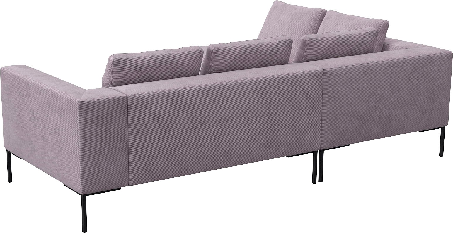 FLEXLUX Ecksofa »Loano, superbequemer Sitzkomfort durch Kaltschaum im Sitz, L-Form«, modernes Sofa, frei im Raum stellbar, lose Kissen, hoher Fuß