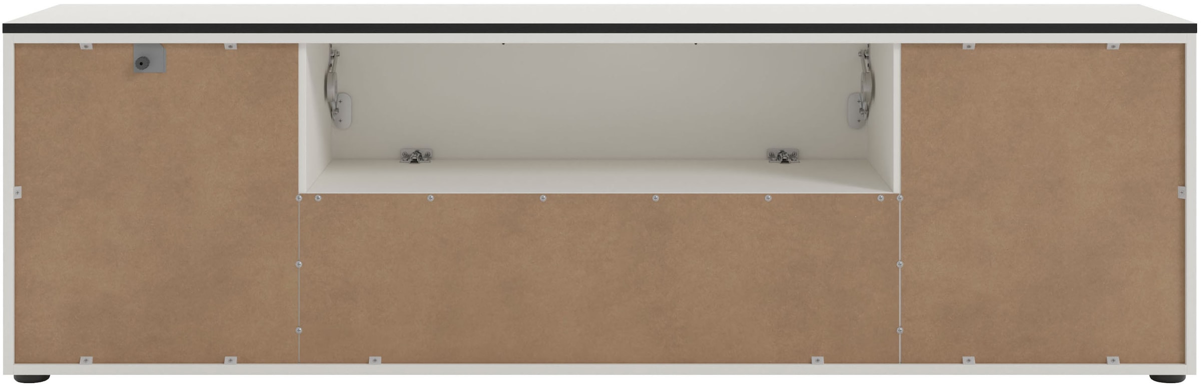 Manjana Möbel Lowboard »Lowboard mit Schwarz matten Metallgriffen«