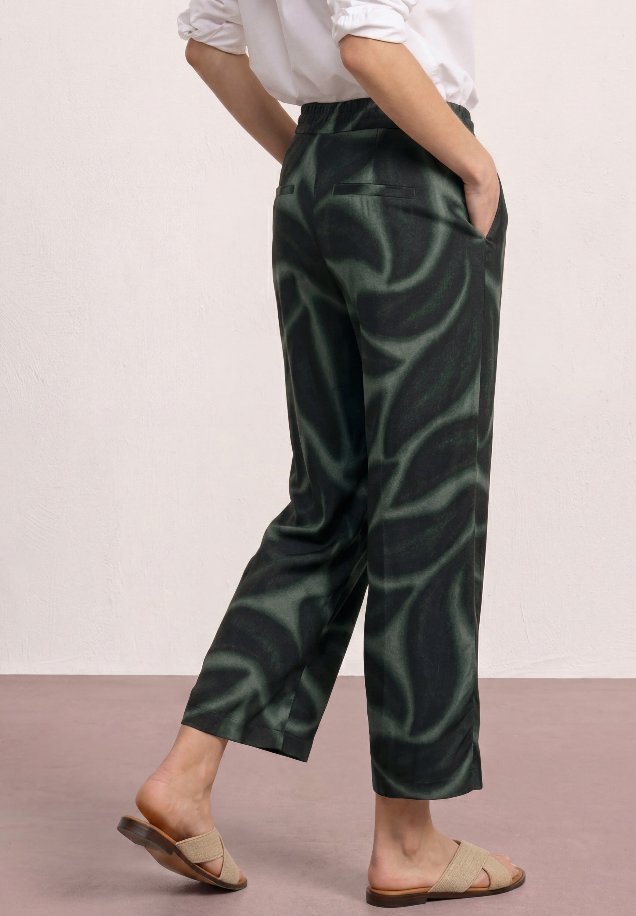 STREET ONE 7/8-Hose »Style Emee«  bedruckt, mit Taschen, weites Bein