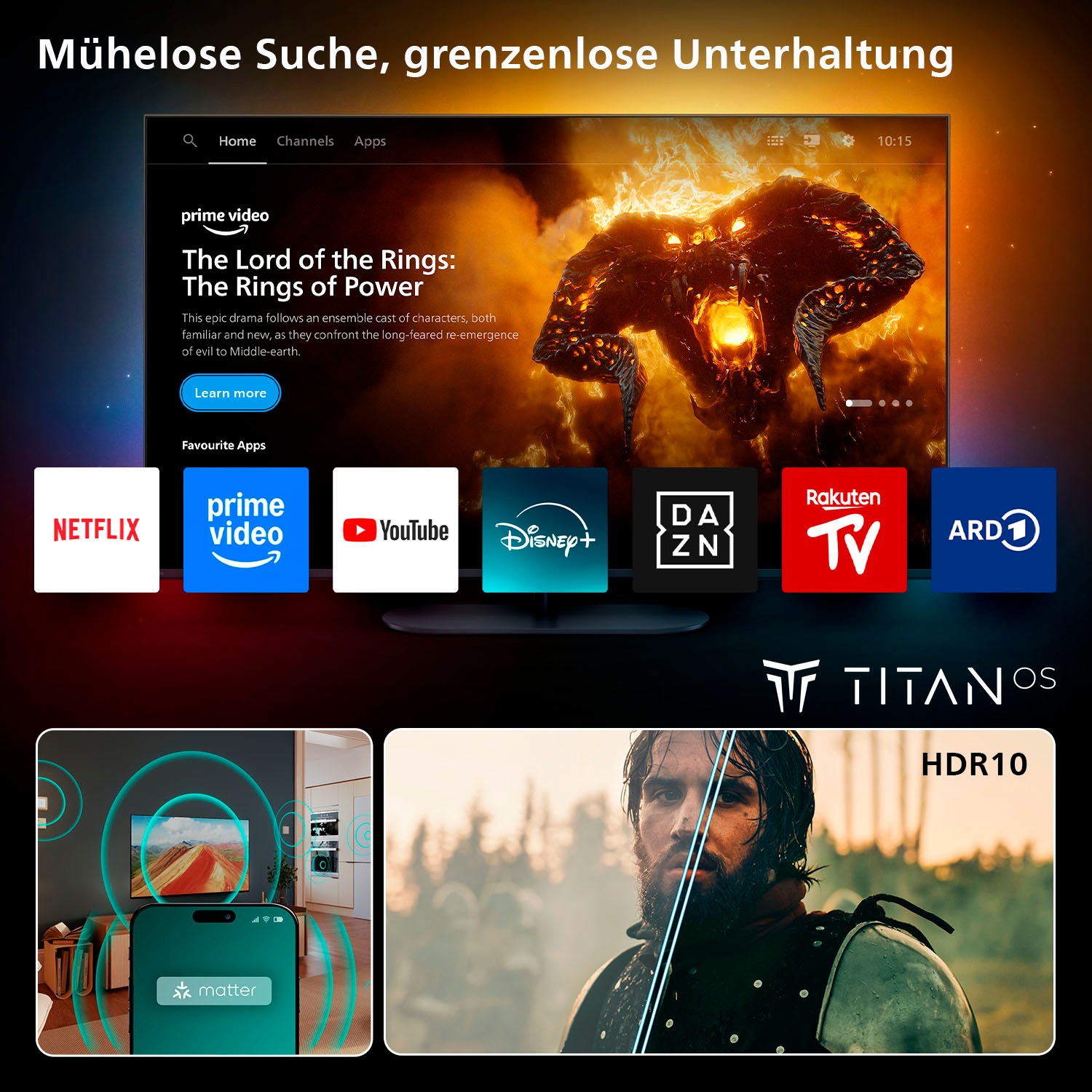 Philips LED-Fernseher »40PFS6000/12«, HD ready, Smart-TV