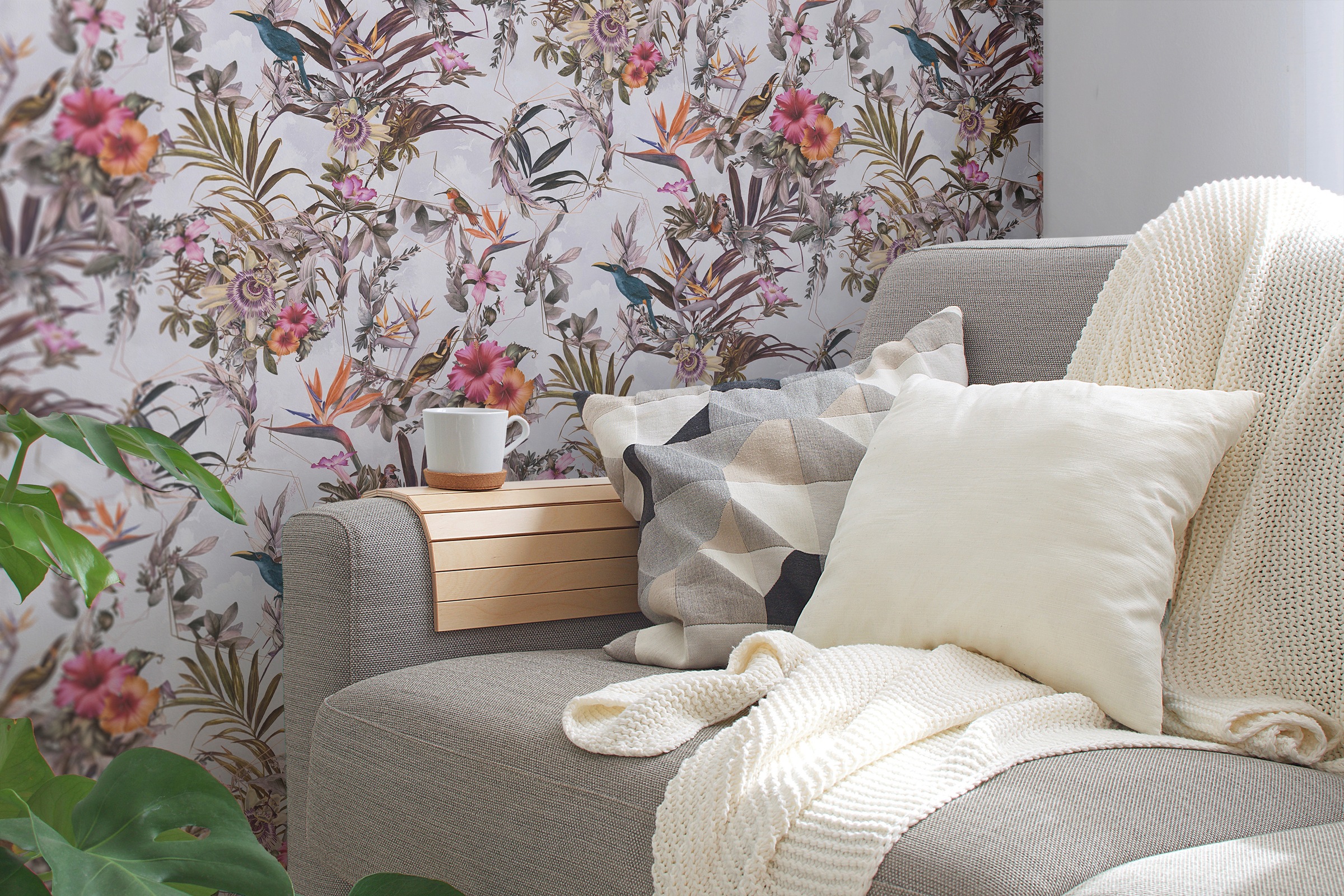 A.S. Création Vliestapete »Dream Flowery«, floral-botanisch-Wald, Vogeltapete Tapete Blumenoptik Tapeten Wohnzimmer Schlafzimmer Küche