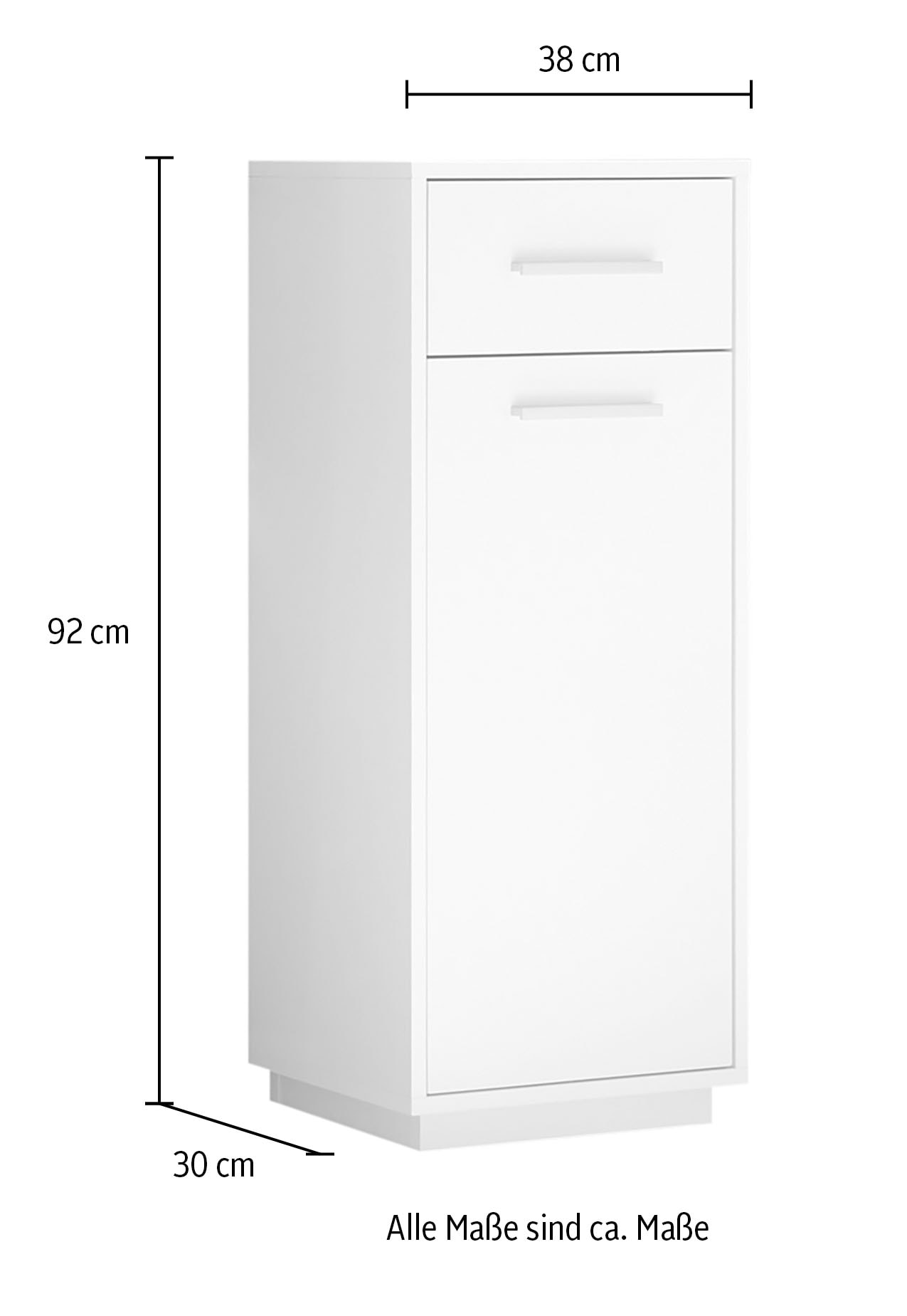 BASIC by Balculina Badmöbel-Set »Mila, Badezimmerset BxHxT 156x191x40 cm«, (5 St.), Breite 156 cm,Badezimmerset 5-tlg, FSC-Mix 70%