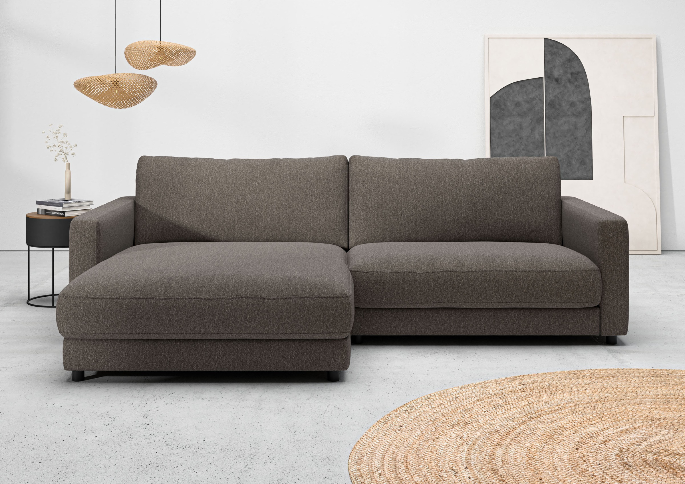 Home affaire Ecksofa »Ecksofa Jiro, L-Form, große Sitztiefe, Breite 265 cm« günstig online kaufen