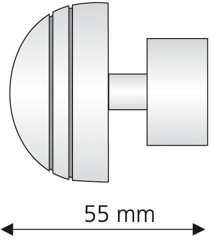 Liedeco Gardinenstangen-Endstück, (Set, 1 St.), für Gardinenstange Ø 28 mm günstig online kaufen