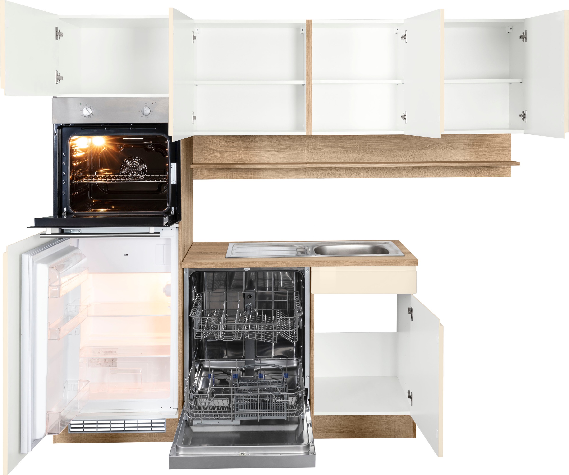 KOCHSTATION Winkelküche »KS-Virginia«, Stellbreite 230/190 cm, ohne E-Geräte