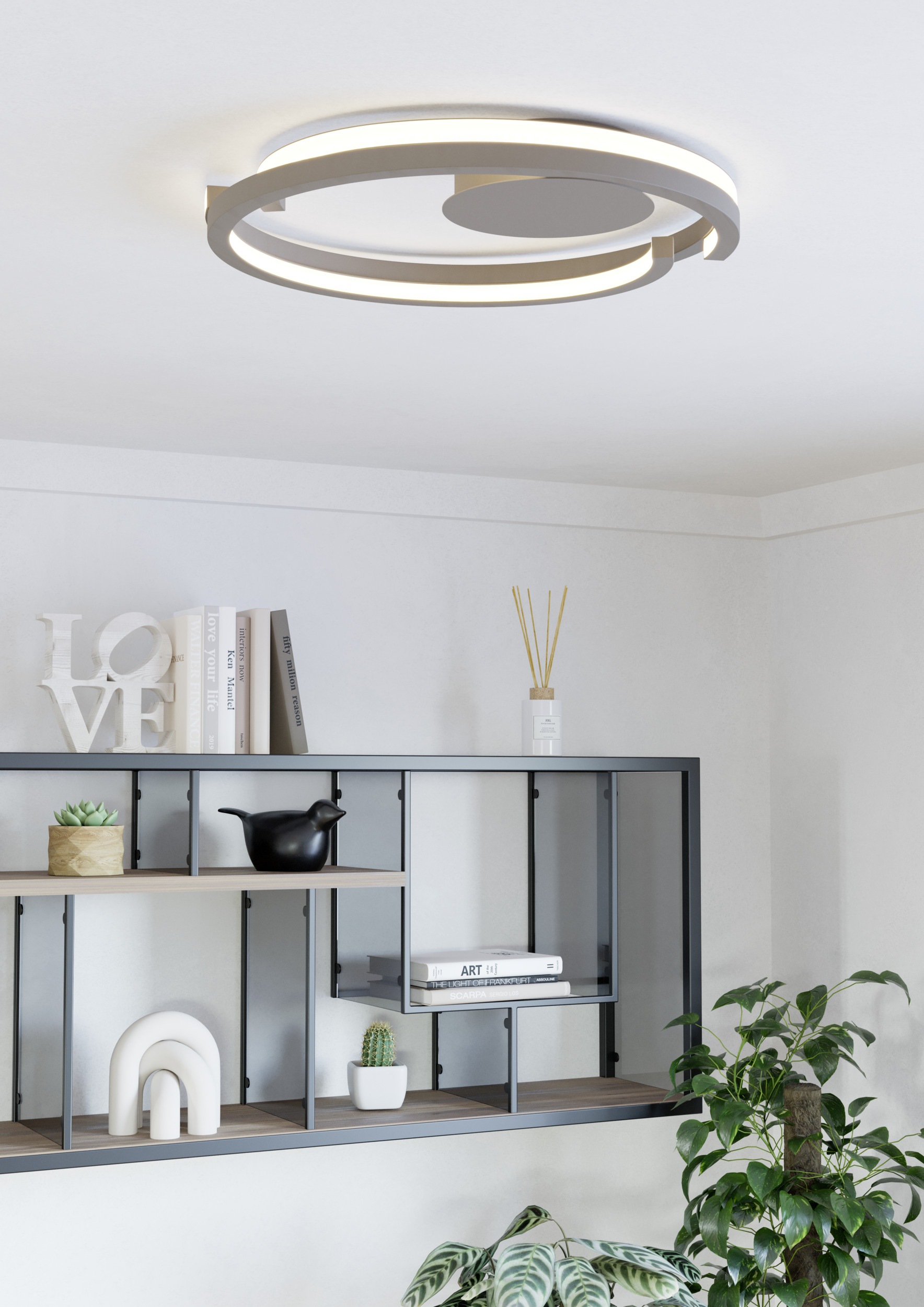 EGLO Deckenleuchte »MEZZOMONTE Deckenlampe - Alu, Stahl - LED - 40W - IP20« günstig online kaufen