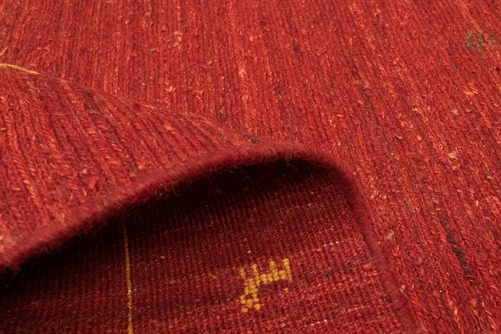 morgenland Wollteppich »Gabbeh rechteckig, bestellen rot«, handgeknüpft Raten handgeknüpft Teppich auf
