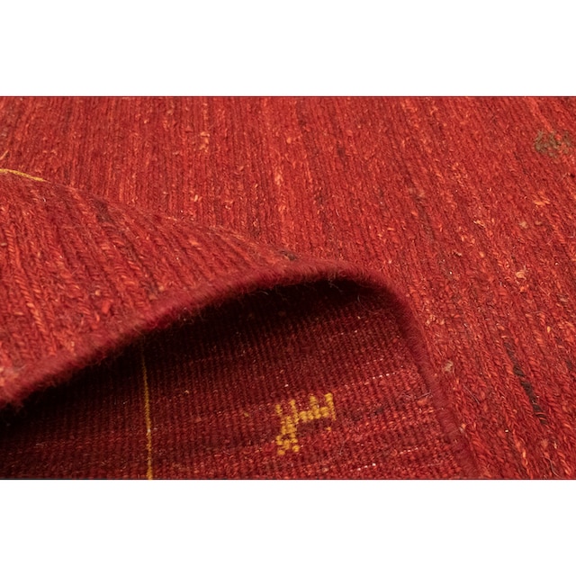 morgenland Wollteppich »Gabbeh Teppich handgeknüpft rot«, rechteckig,  handgeknüpft auf Raten bestellen