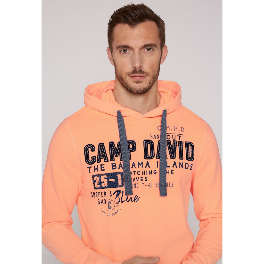 CAMP DAVID Kapuzensweatshirt, mit Schriftzügen