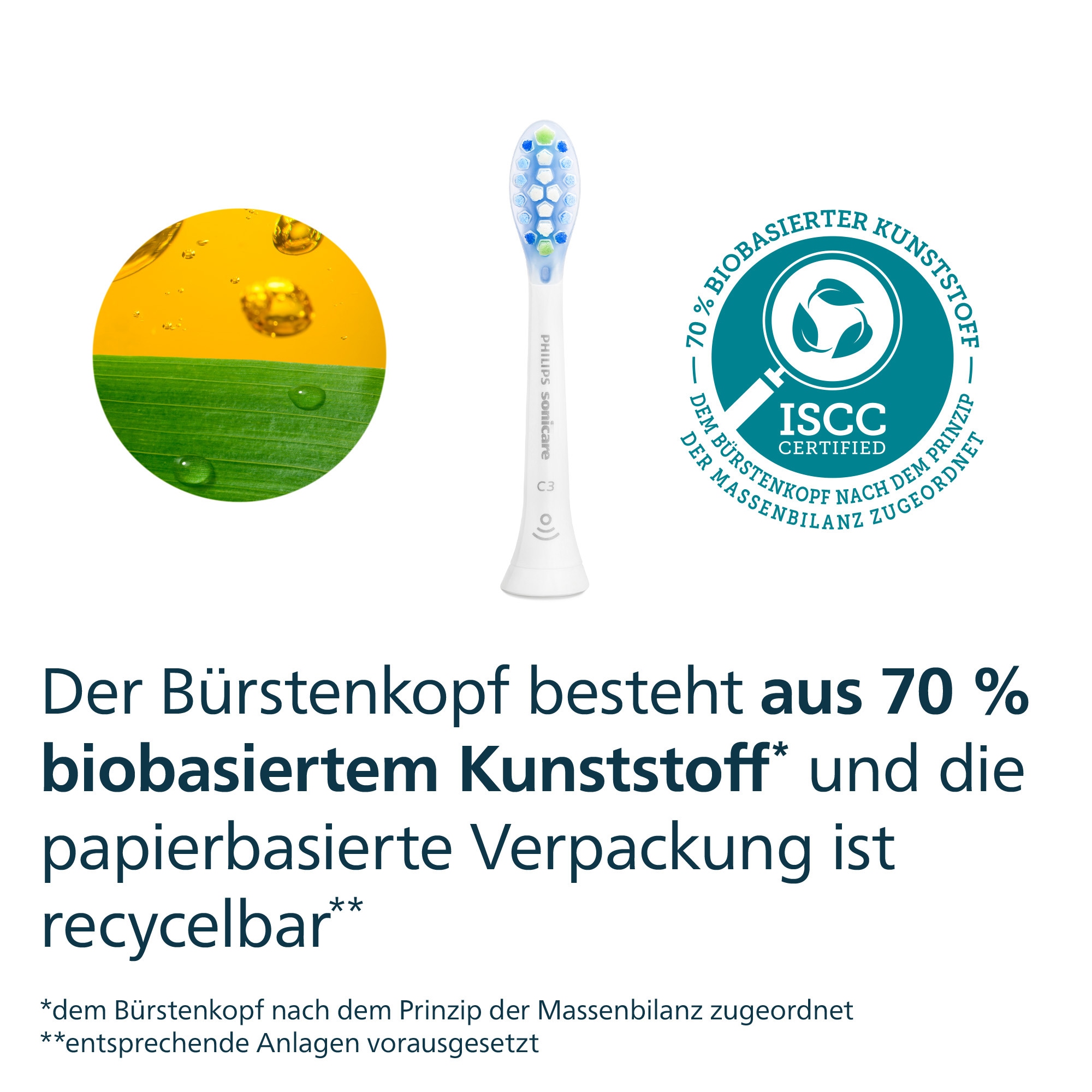Philips Sonicare Aufsteckbürsten »C3 Premium Plaque Defence«, für extra gründliche Plaque-Entfernung, für jedes Sonicare Handstück