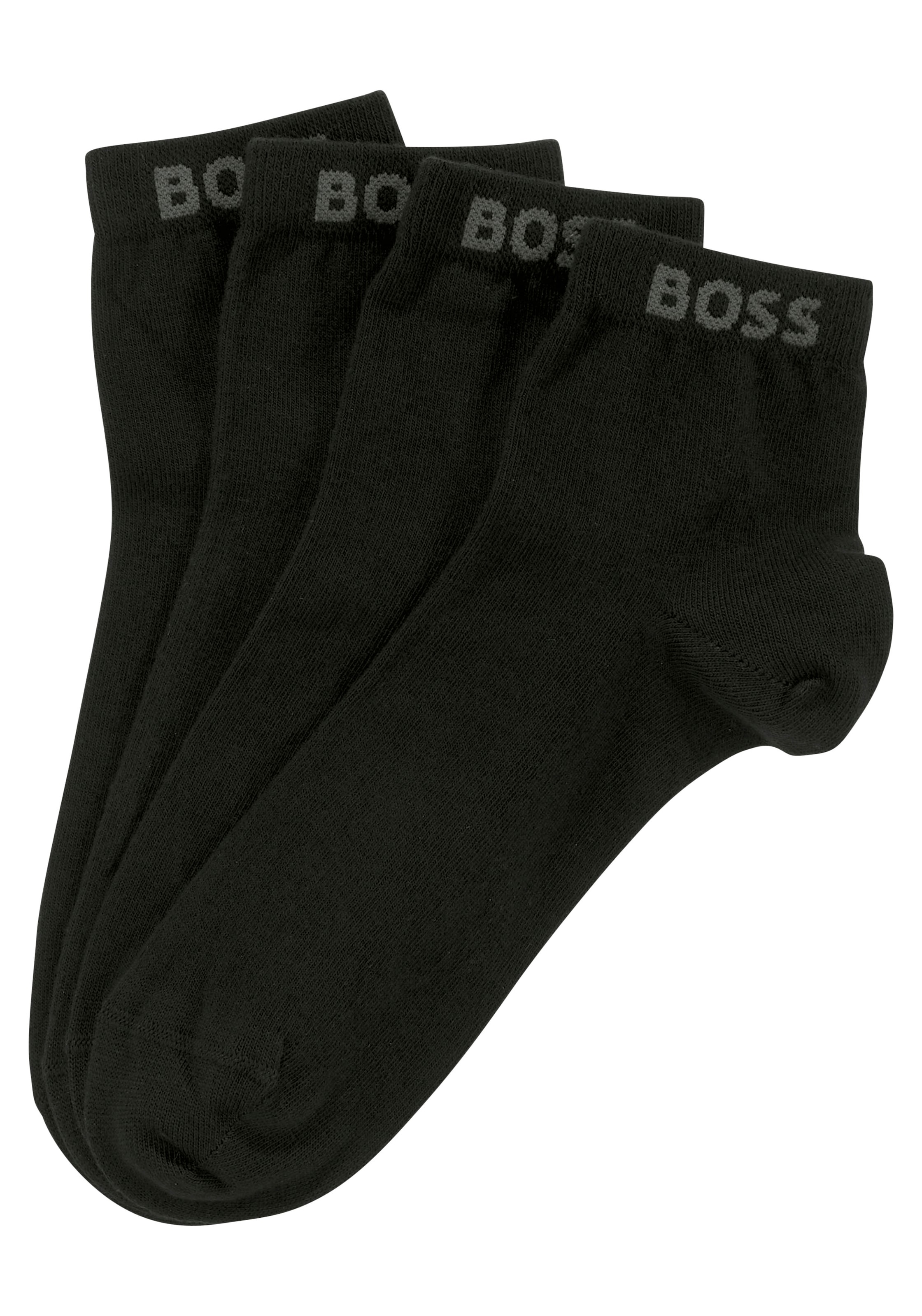 BOSS Sneakersocken, (Set, 2 Paar), mit eingenähtem Markenschriftzug