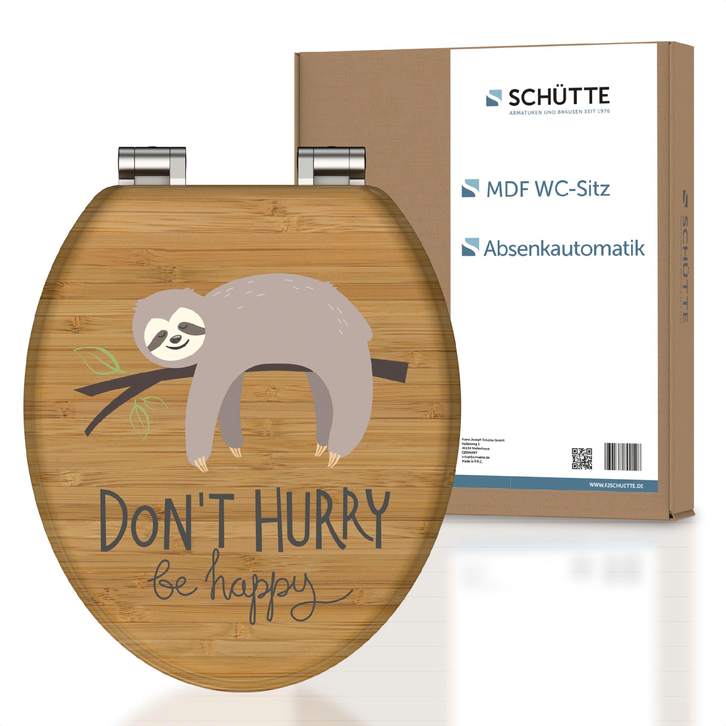 Schütte WC-Sitz »Don`t Hurry«, Absenkautomatik, Holzkern, Motivdruck, MDF günstig online kaufen