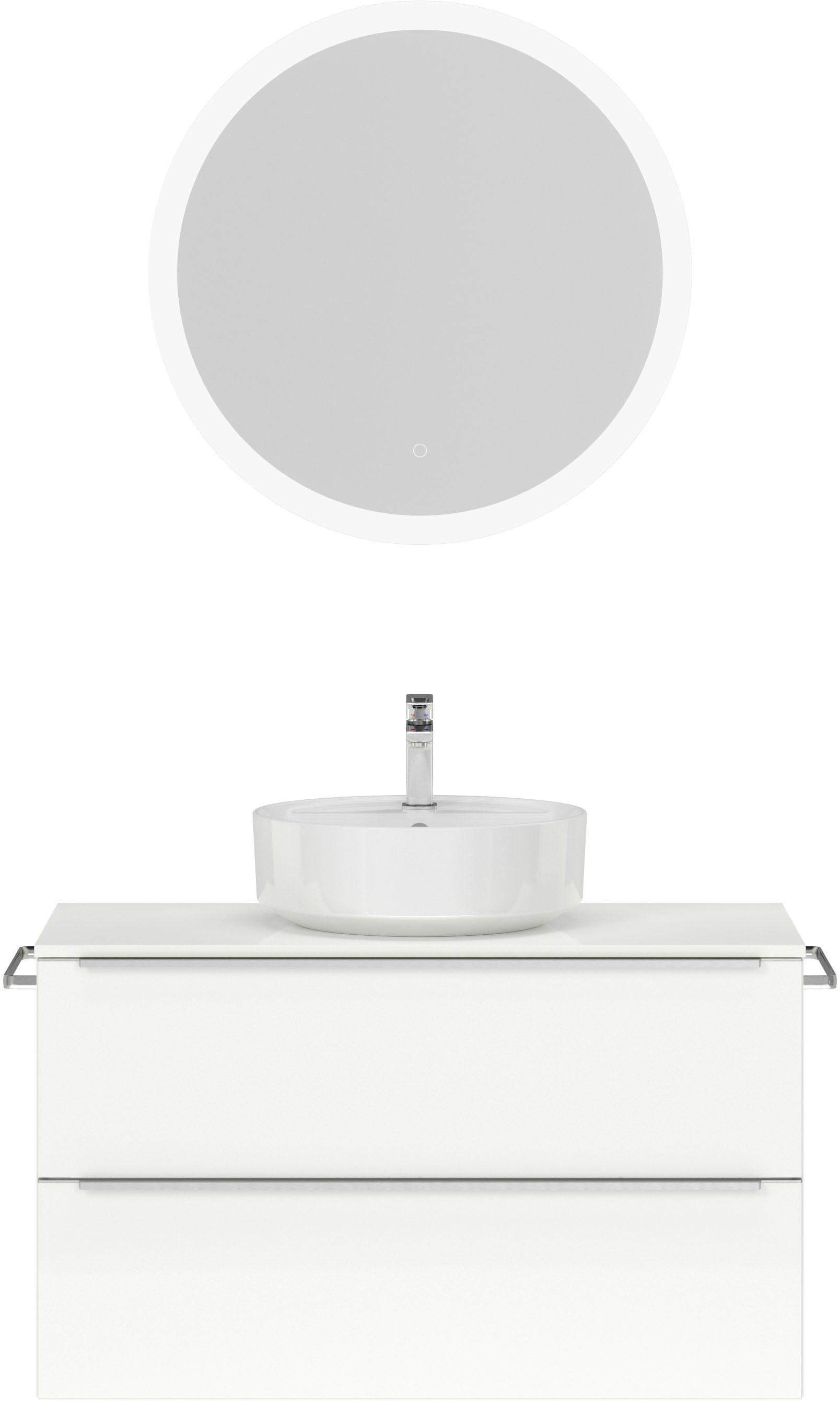 nobilia® Badmöbel-Set »Alvene«, (2 St., vormontiert, mit Soft-Close), Hochg günstig online kaufen