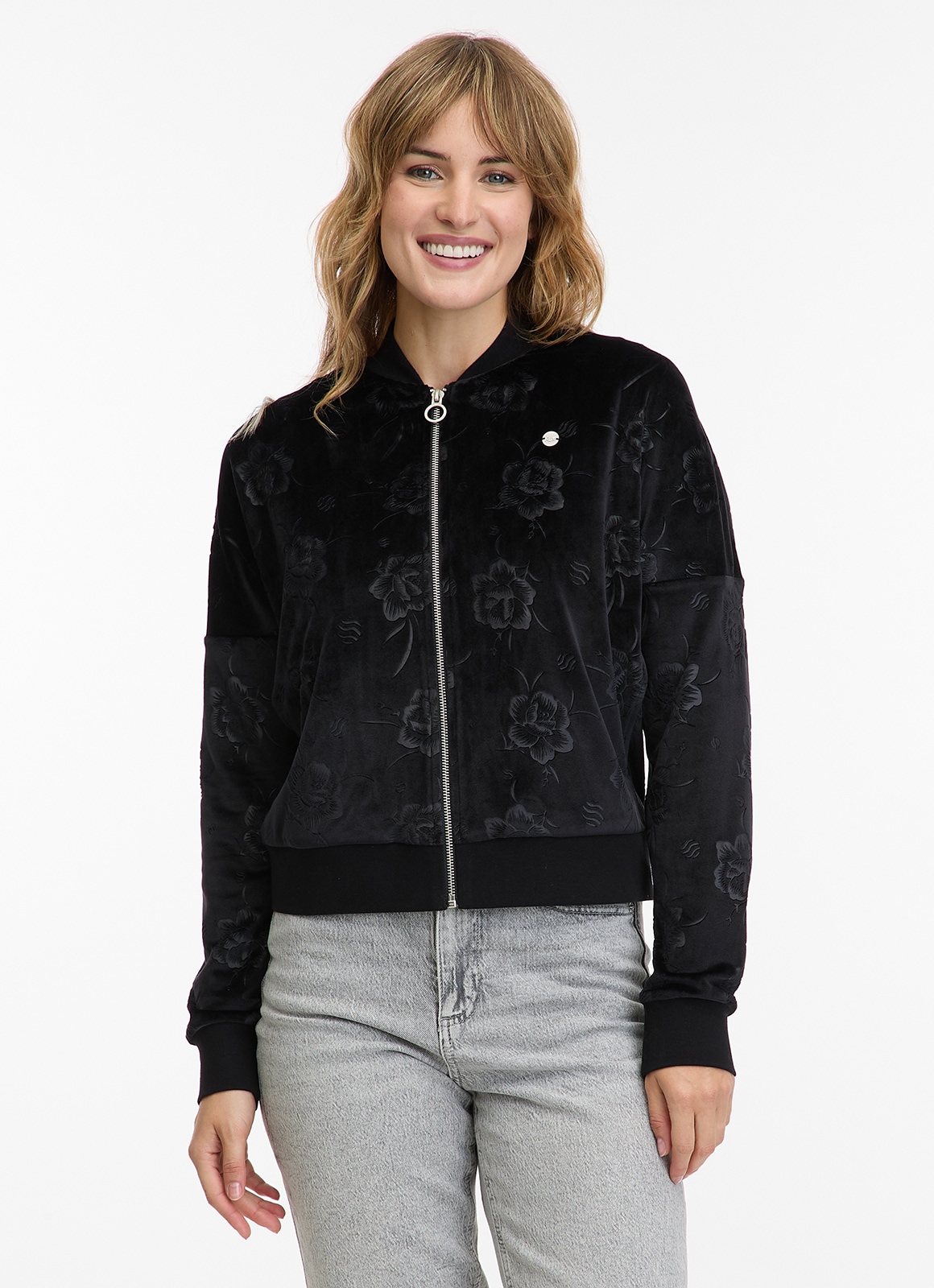 Ragwear Sweatjacke »DORON VELVET« weiche Samt Optik