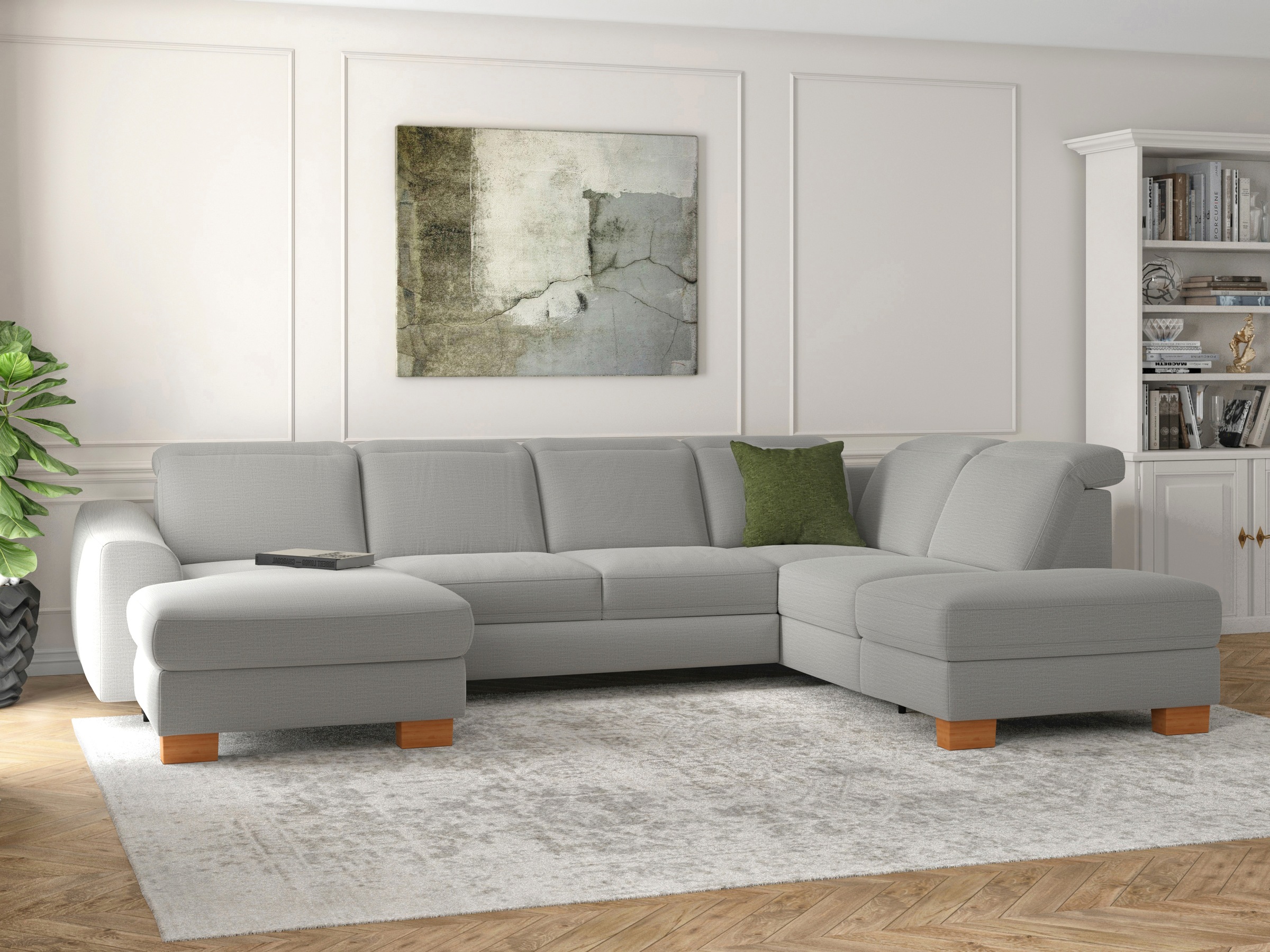 sit&more Wohnlandschaft "Dundee U-Form" mit Federkern und Massivholzfüßen, günstig online kaufen