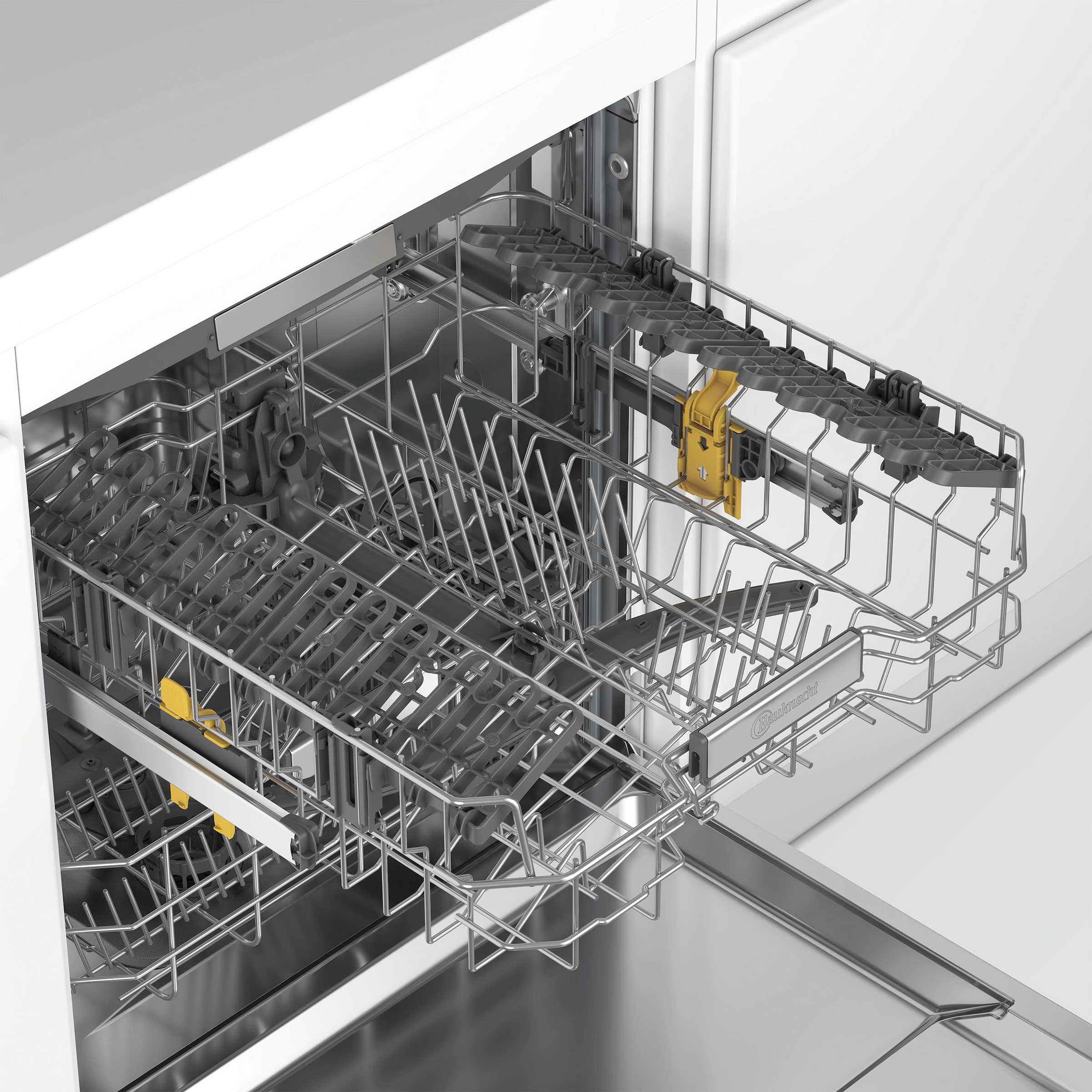 BAUKNECHT vollintegrierbarer Geschirrspüler »OBIC Ecosilent2 8650« 8,9 l 14 tlg. Maßgedecke ActiveDry – automatische Türöffnung, 2+2 Herstellergarantie