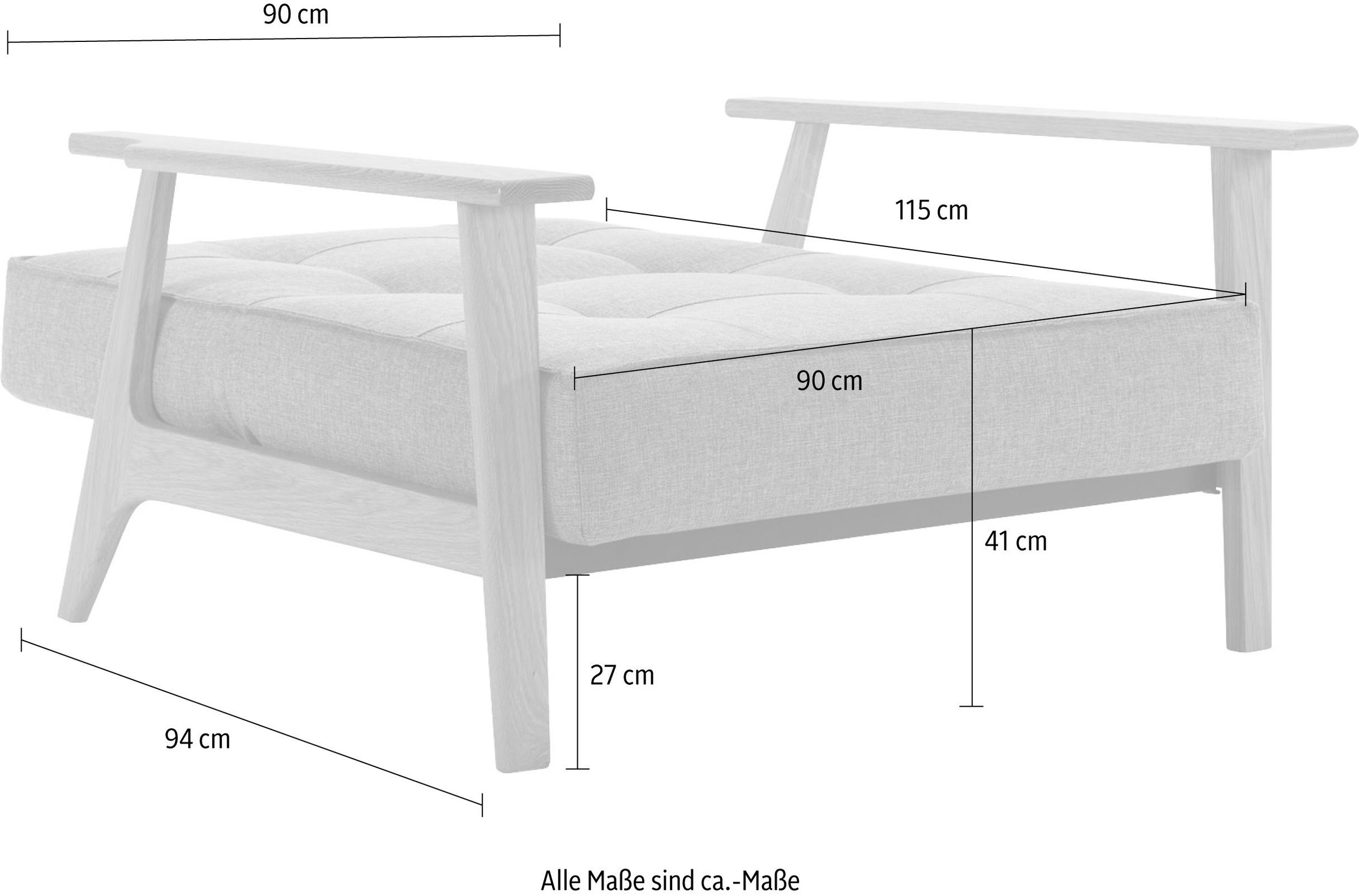 in »Splitback«, skandinavischen Frej kaufen mit LIVING online INNOVATION Design Arm, Eiche, ™ in Sessel