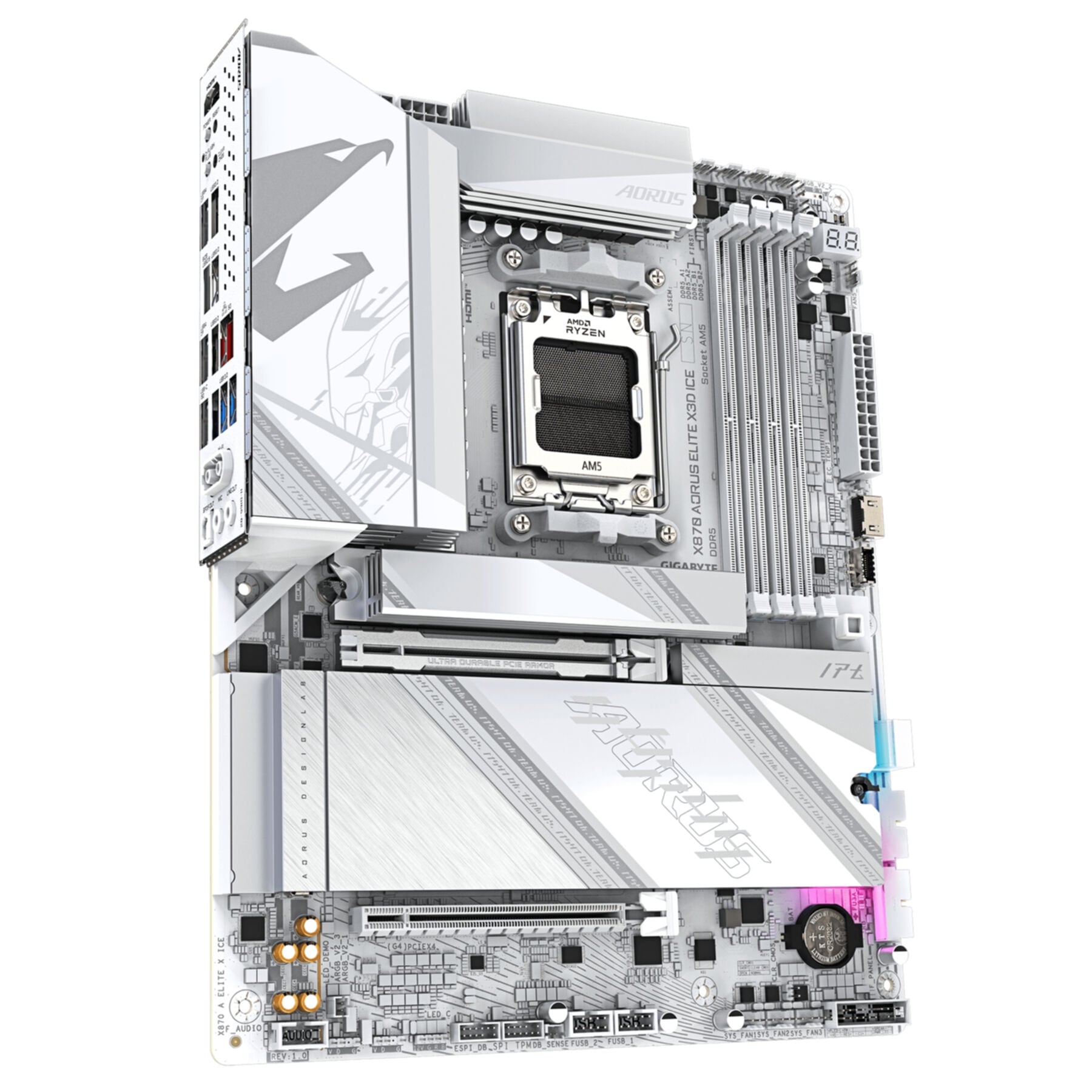 Gigabyte Mainboard »X870 AORUS ELITE X3D ICE Mainboard - Unterstützt AMD Ryzen 9000 Prozes«