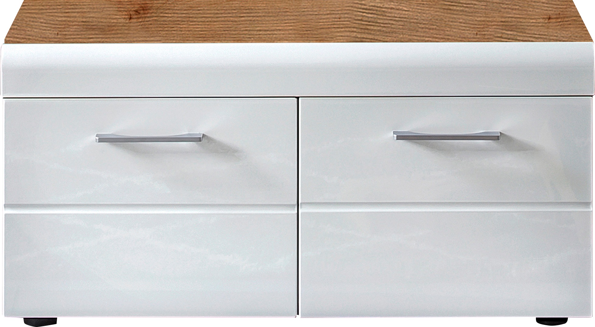 Sitzbank „LIRO“, (1 St.), Breite ca. 39,8 cm, Weiß Hochglanz B/H/T: 39,8 cm x 39,8 cm x 32 cm