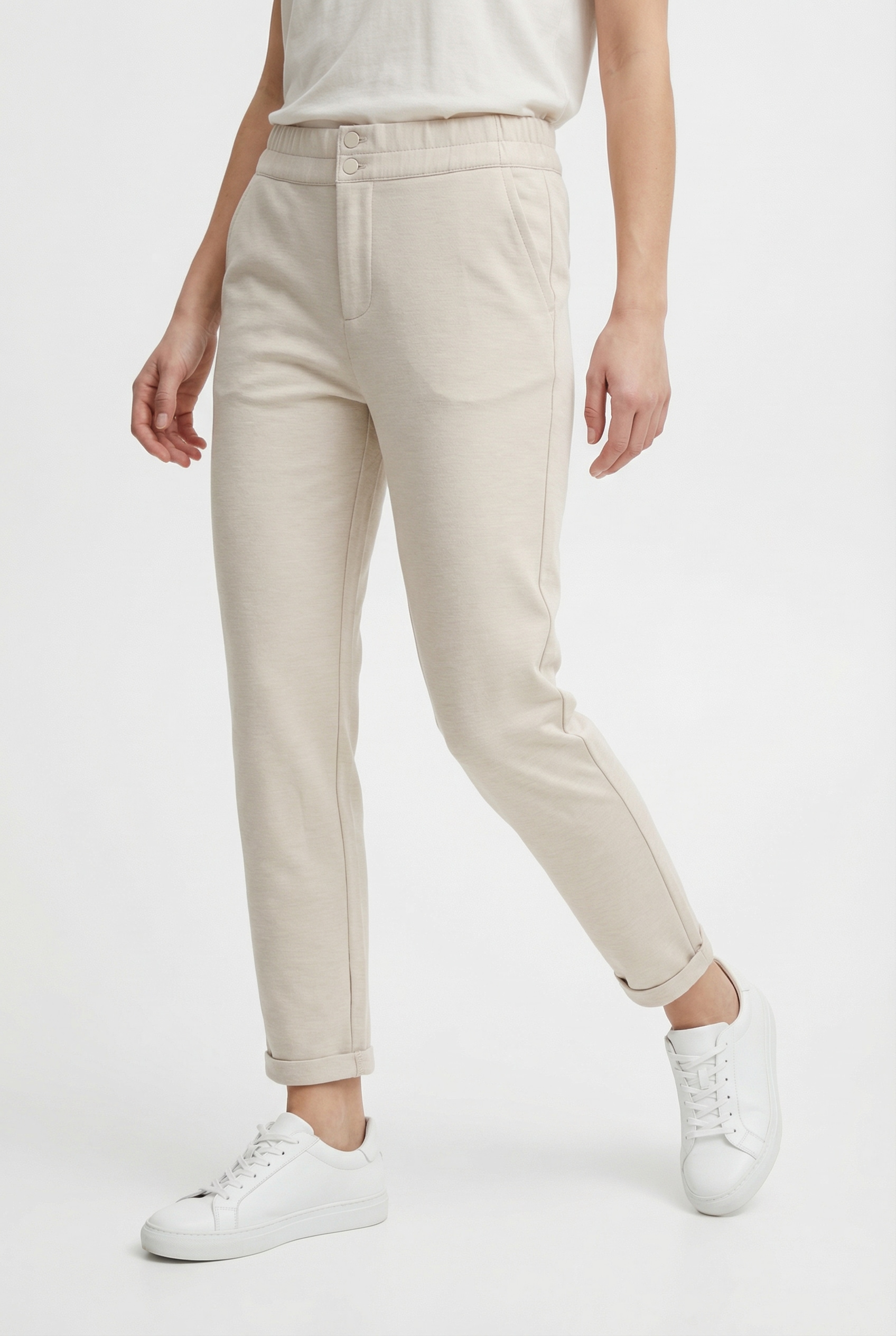 FREEQUENT Stoffhose »FQNANNI-ANKLE-PA«  Sommerhose - knöchellänge und mit 2-Knopf-Verschluss