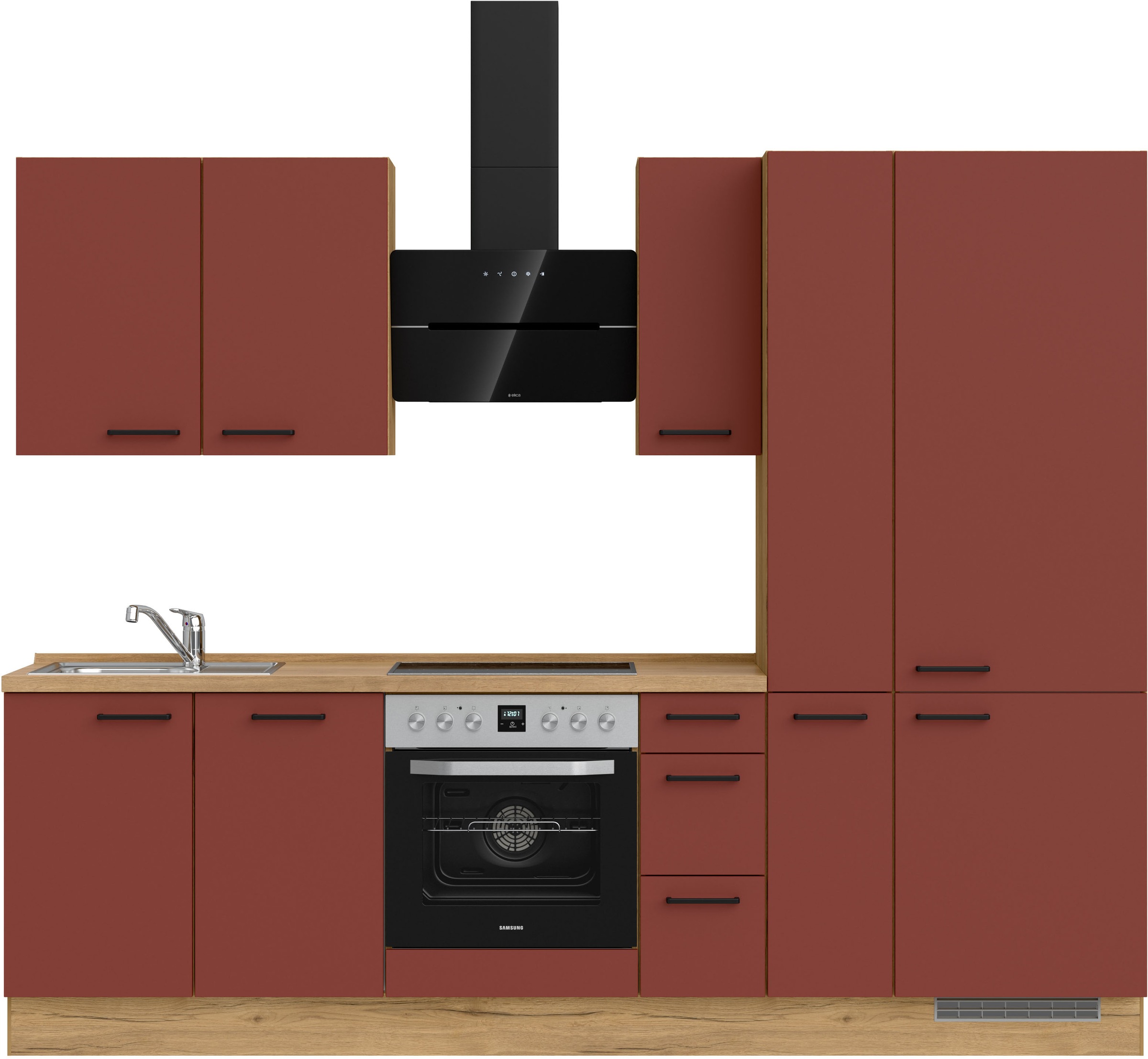 nobilia® Küchenzeile »"Easytouch II"« vormontiert, Ausrichtung wählbar, Bre günstig online kaufen