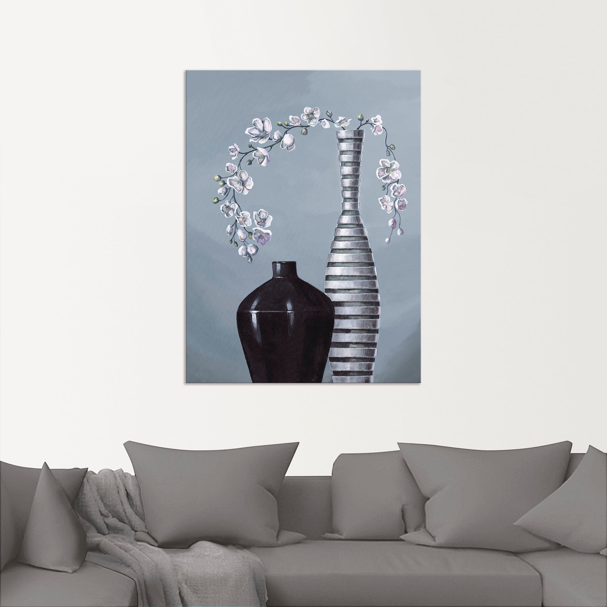Artland Wandbild »Metallische Vasen«, Vasen & Töpfe, (1 St.), als Alubild, Outdoorbild, Leinwandbild, Poster, Wandaufkleber