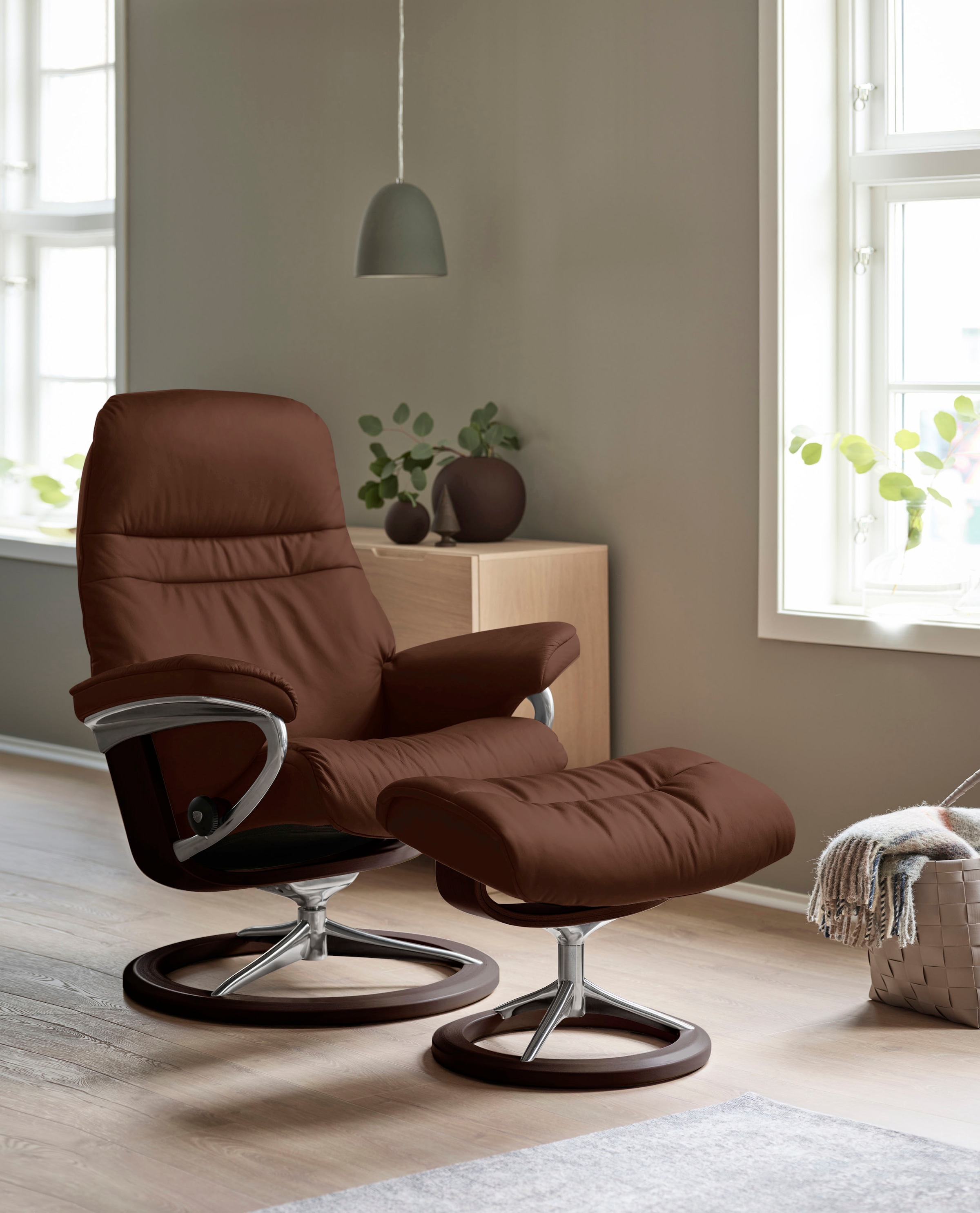 Stressless Relaxsessel "Sunrise", mit Signature Base, Größe S, Gestell Brau günstig online kaufen