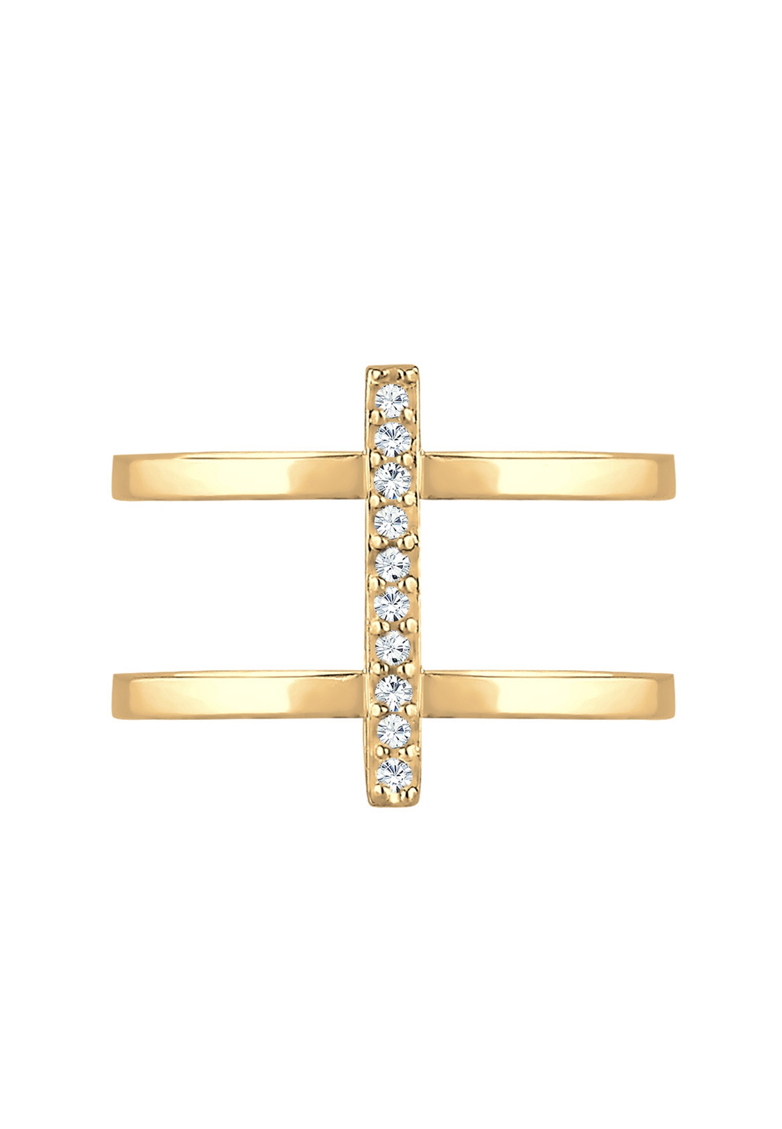Elli Fingerring »GLas Kristalle Weiß 925 Sterling Silver«