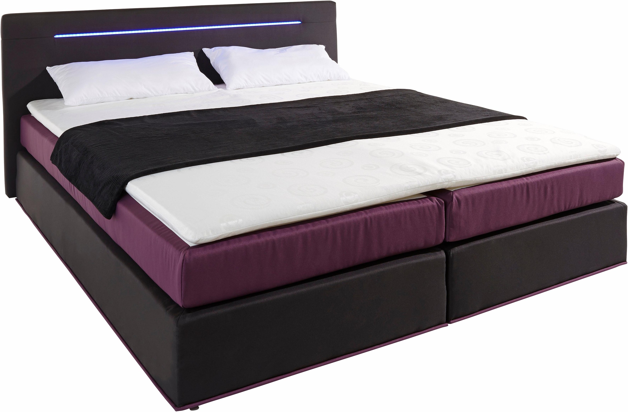 2. Bild von COLLECTION AB Boxspringbett, inkl. LED-Beleuchtung mit Farbwechsel und Topper