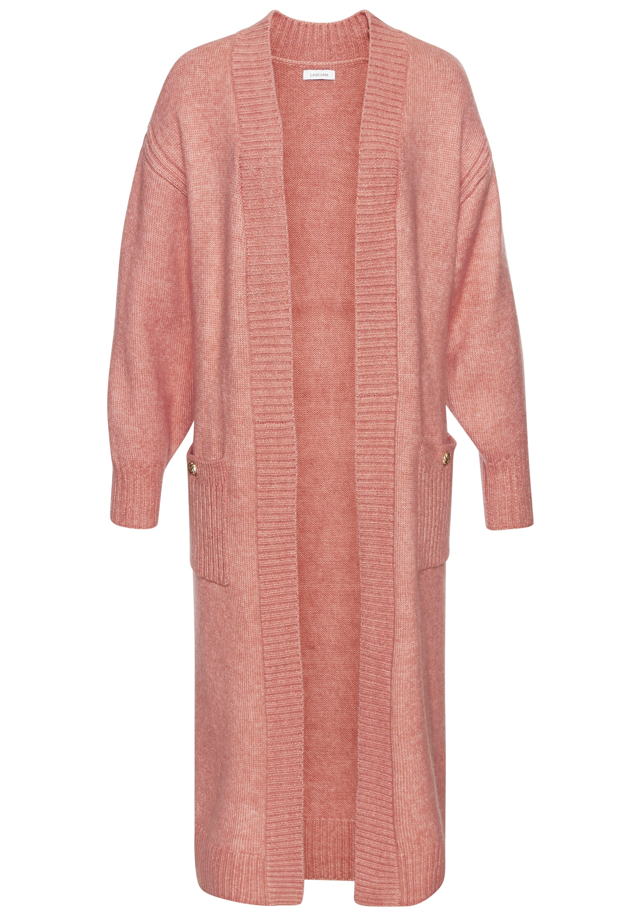 LASCANA Longstrickjacke, aus kuscheligem Strick