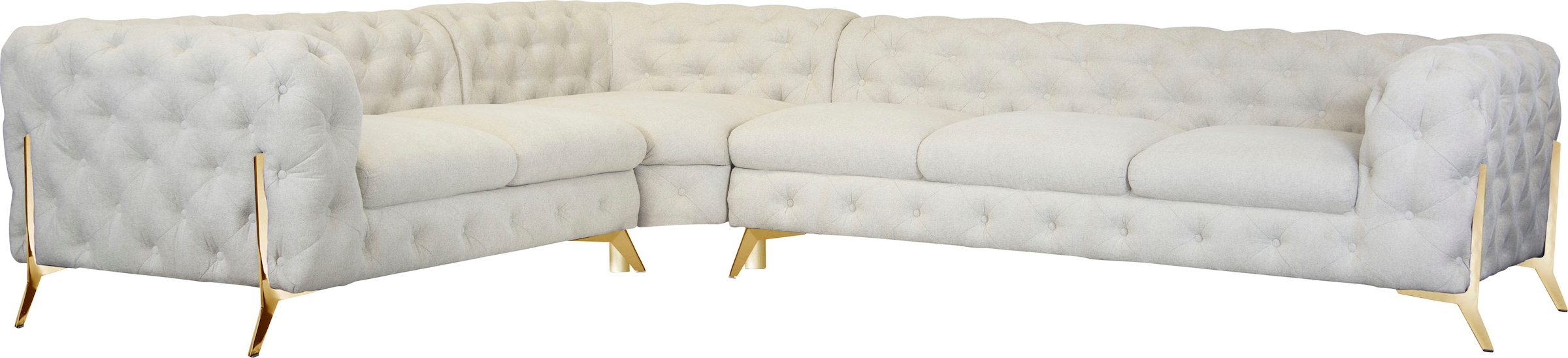 Home affaire Chesterfield-Sofa »Amaury L-Form« großes Ecksofa, Chesterfield günstig online kaufen